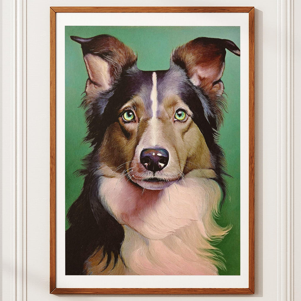Border Collie Green Painted Series image 10