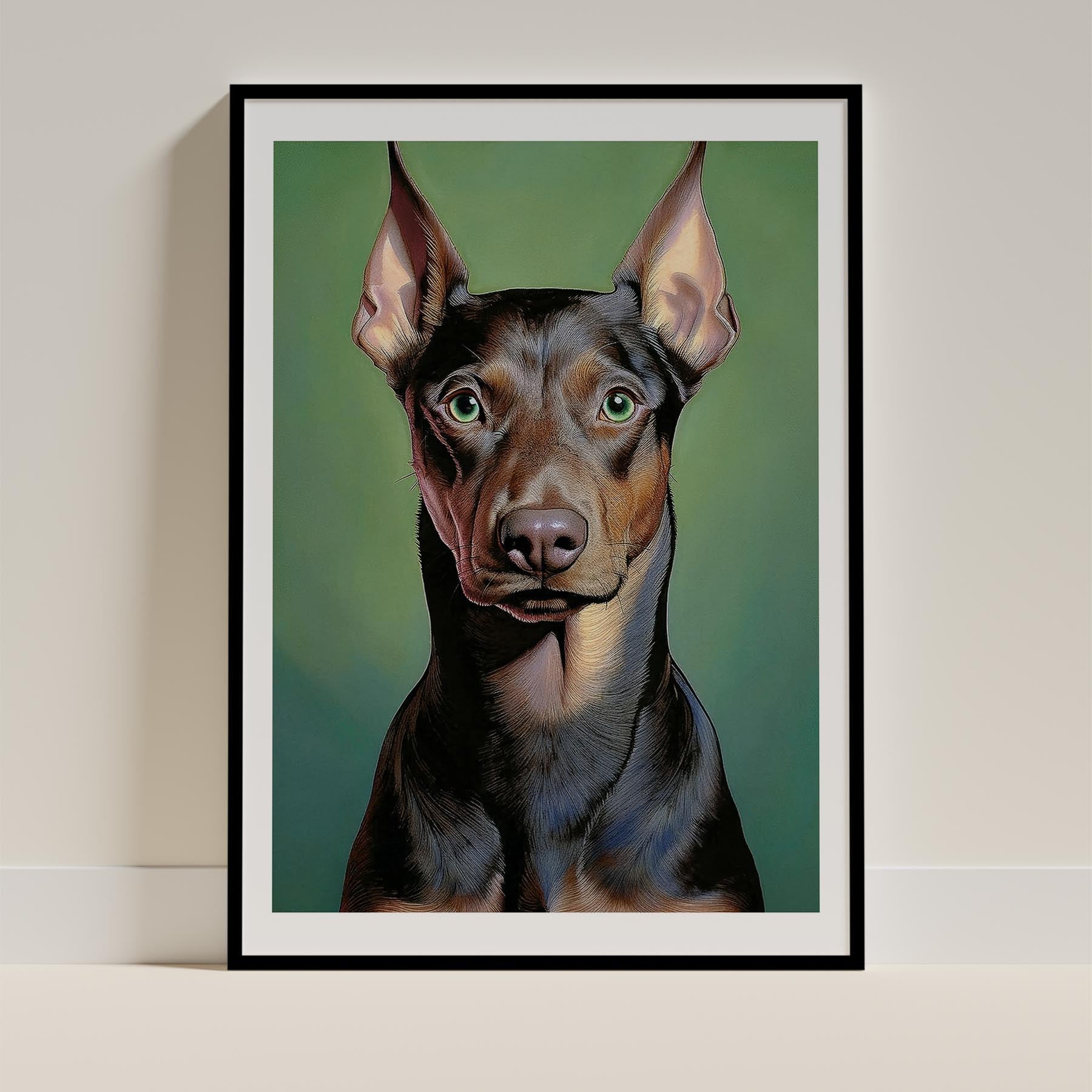 Doberman Green Painted Series image 0