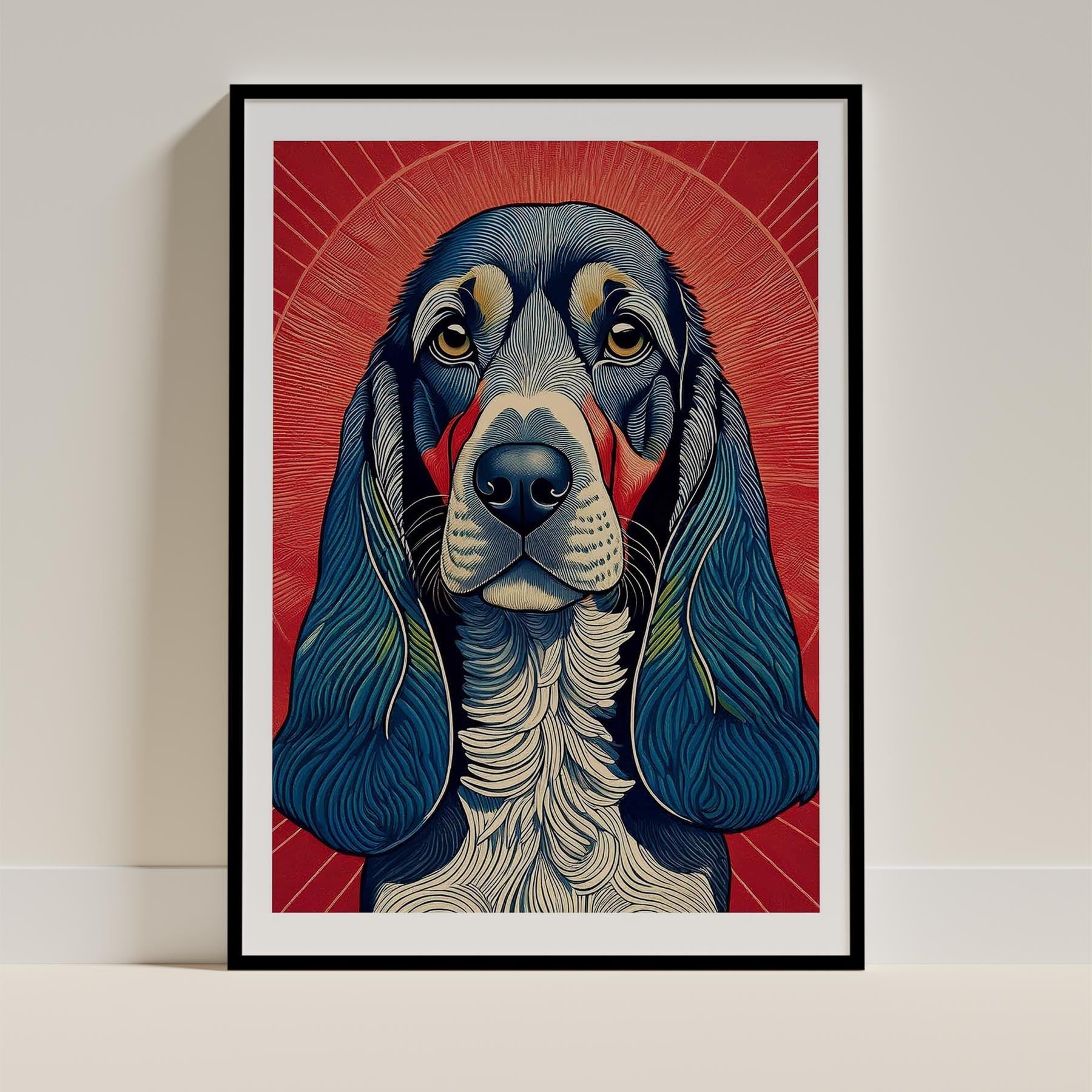 Bloodhound Hokusai Japanese Inspired Dog Series 2 image 0