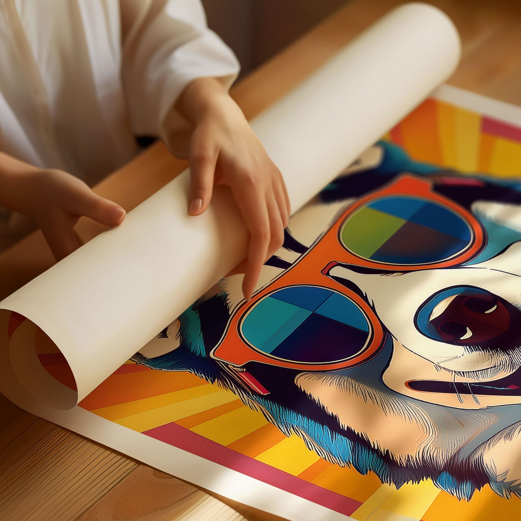 Siberian Husky In Colourful Sunnies 1 image 3