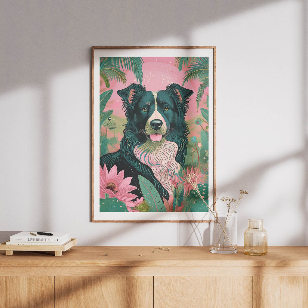 Border Collie Flowery Dog image 8
