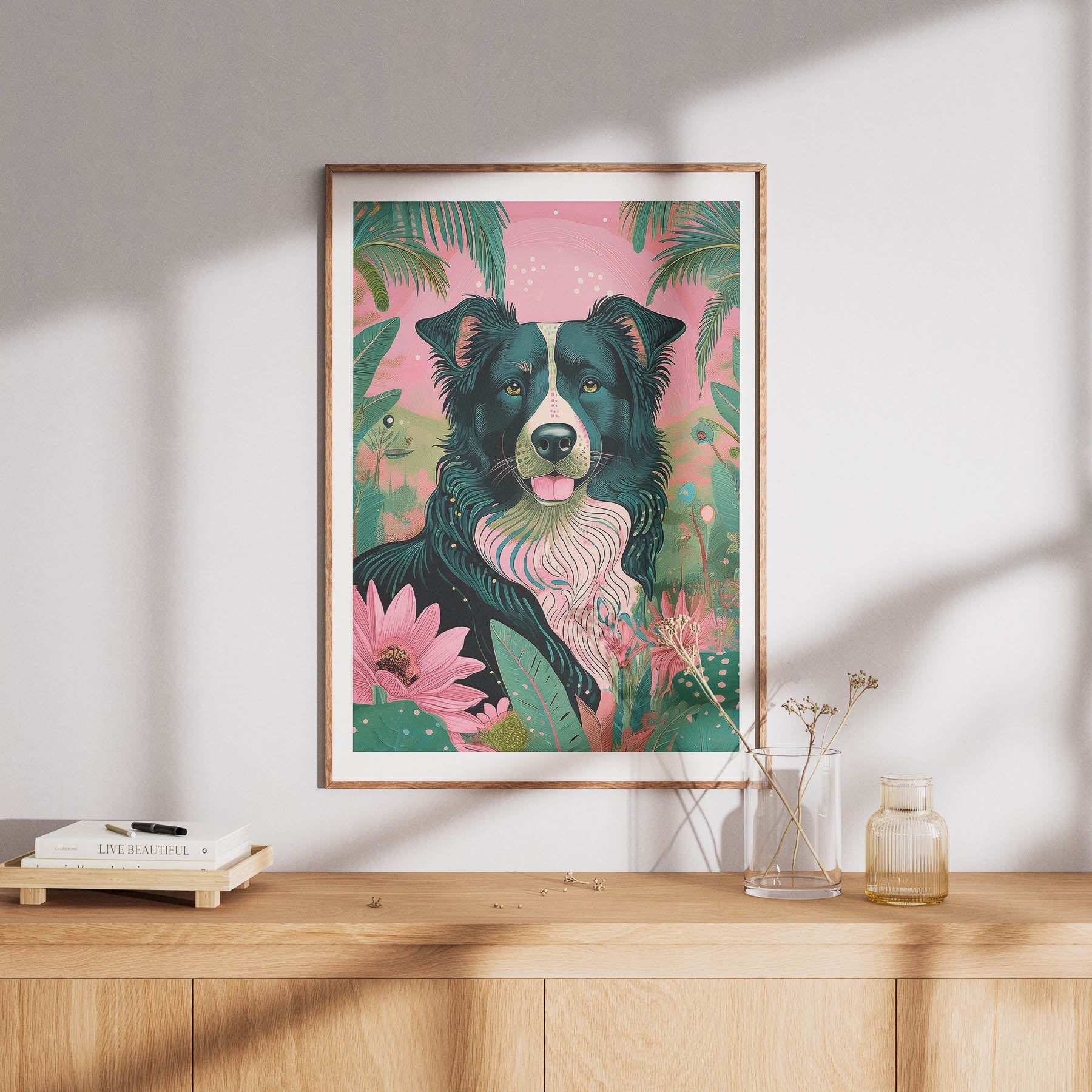 Border Collie Flowery Dog image 8