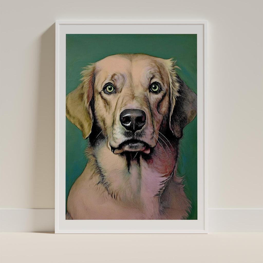 Golden Retriever Green Painted Series image 9