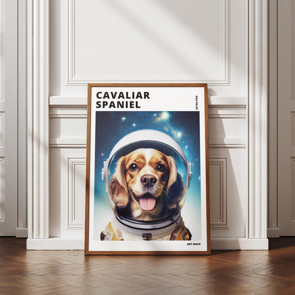 Cavalier Spaniel Astronaut Dog Series with Text Astro Dog image 4