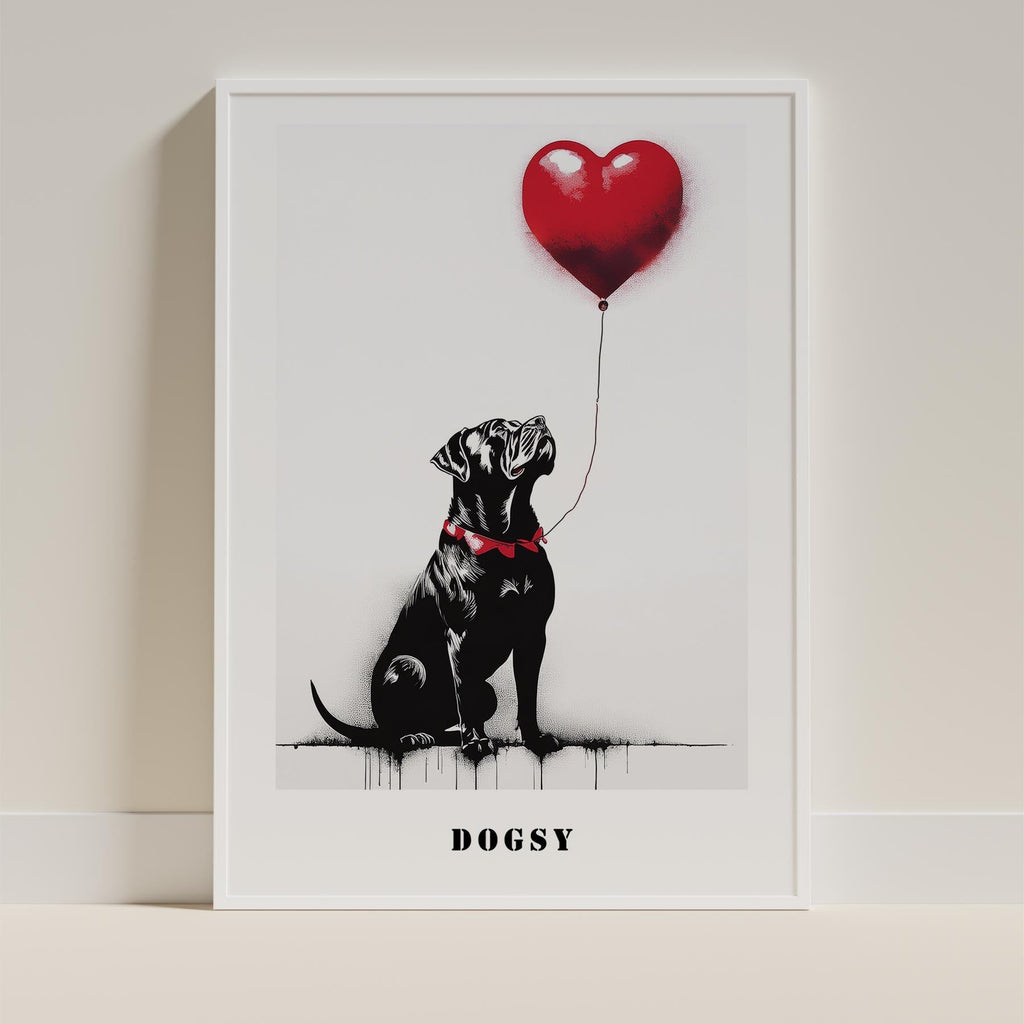 Bullmastiff DOGSY Series inspired by the Art of Banksy with text Dogsy image 9