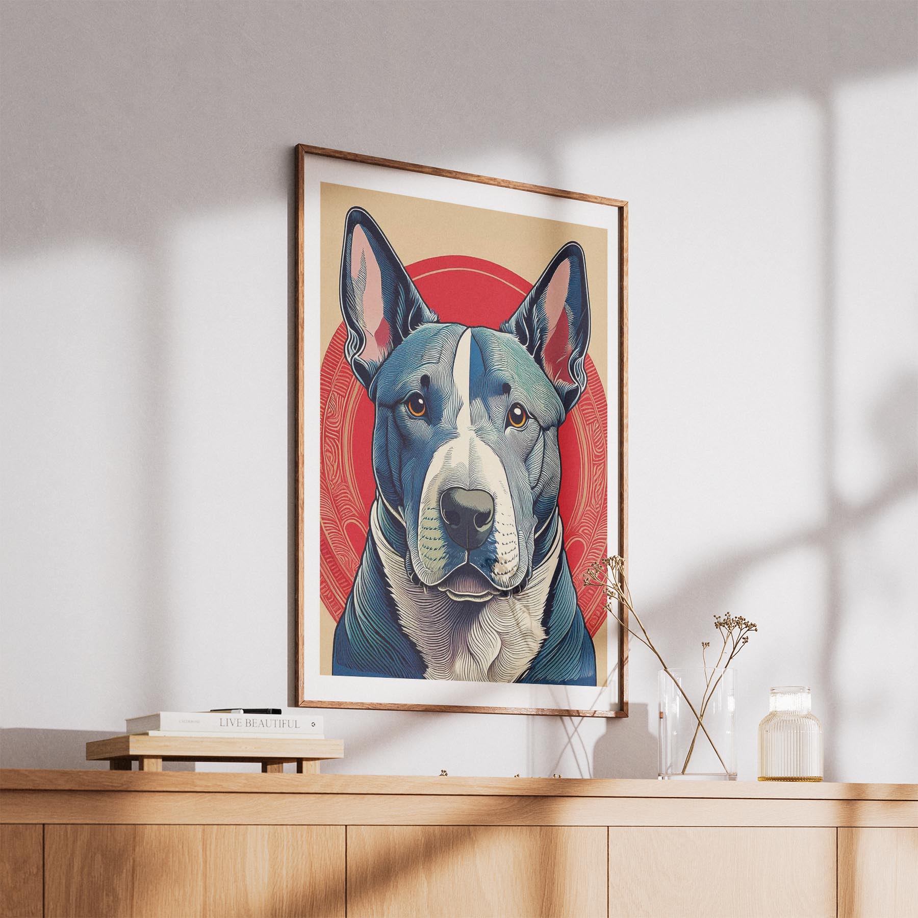 Bull Terrier Hokusai Japanese Inspired Dog Series 1 image 5