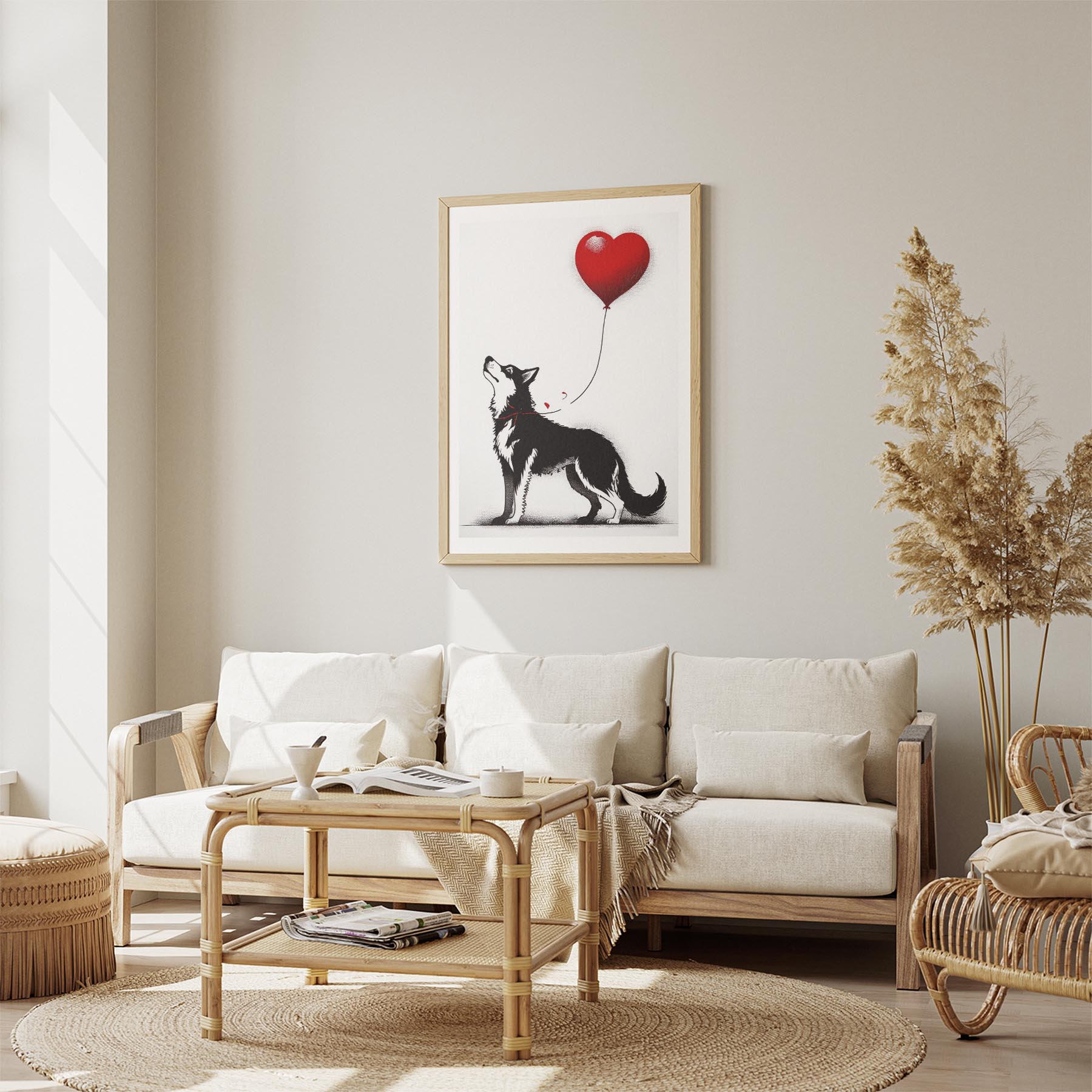 Siberian Husky DOGSY Series inspired by the Art of Banksy image 2