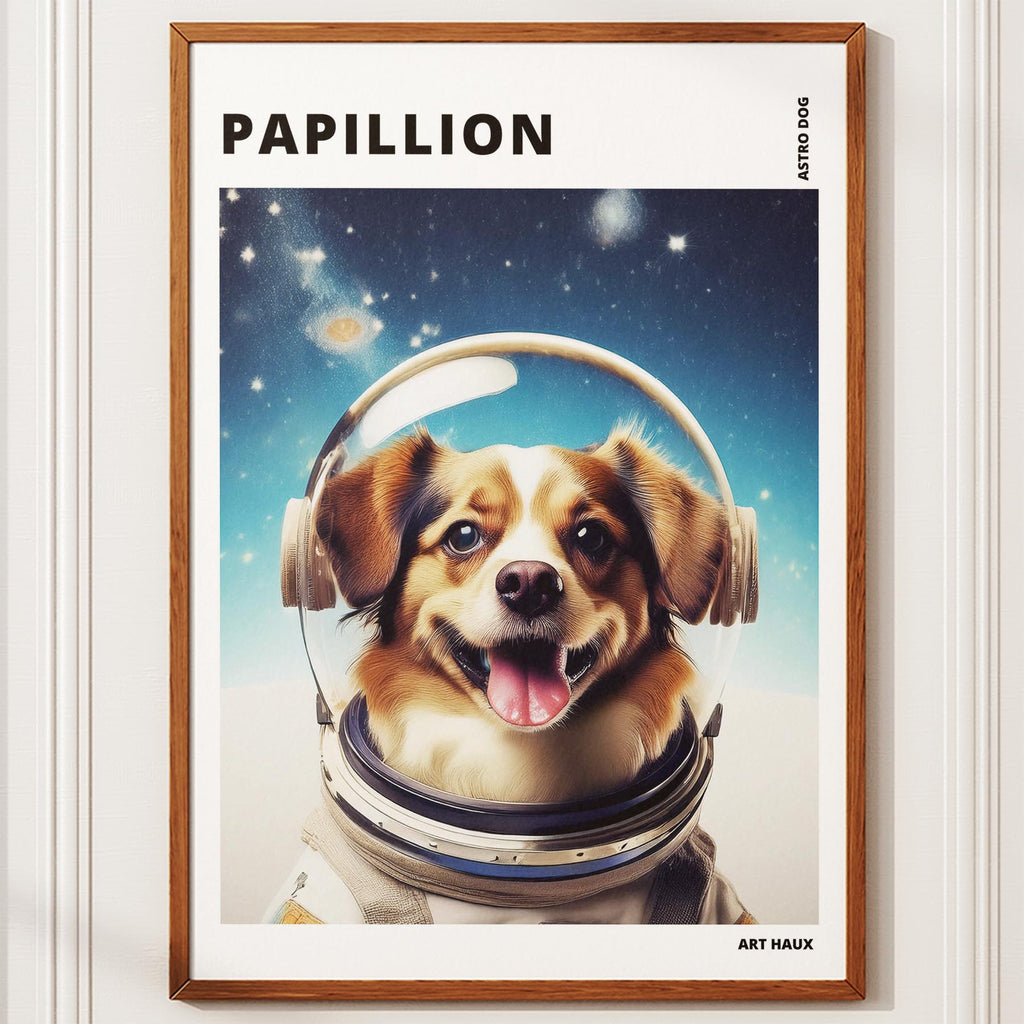Papillon Astronaut Dog Series with Text Astro Dog image 10