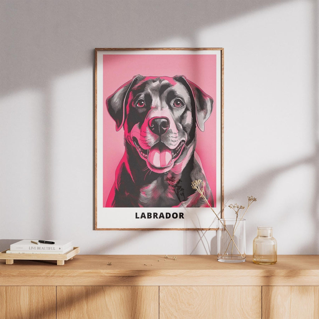 Labrador Retriever Pink and Black Dog Series 5 image 8