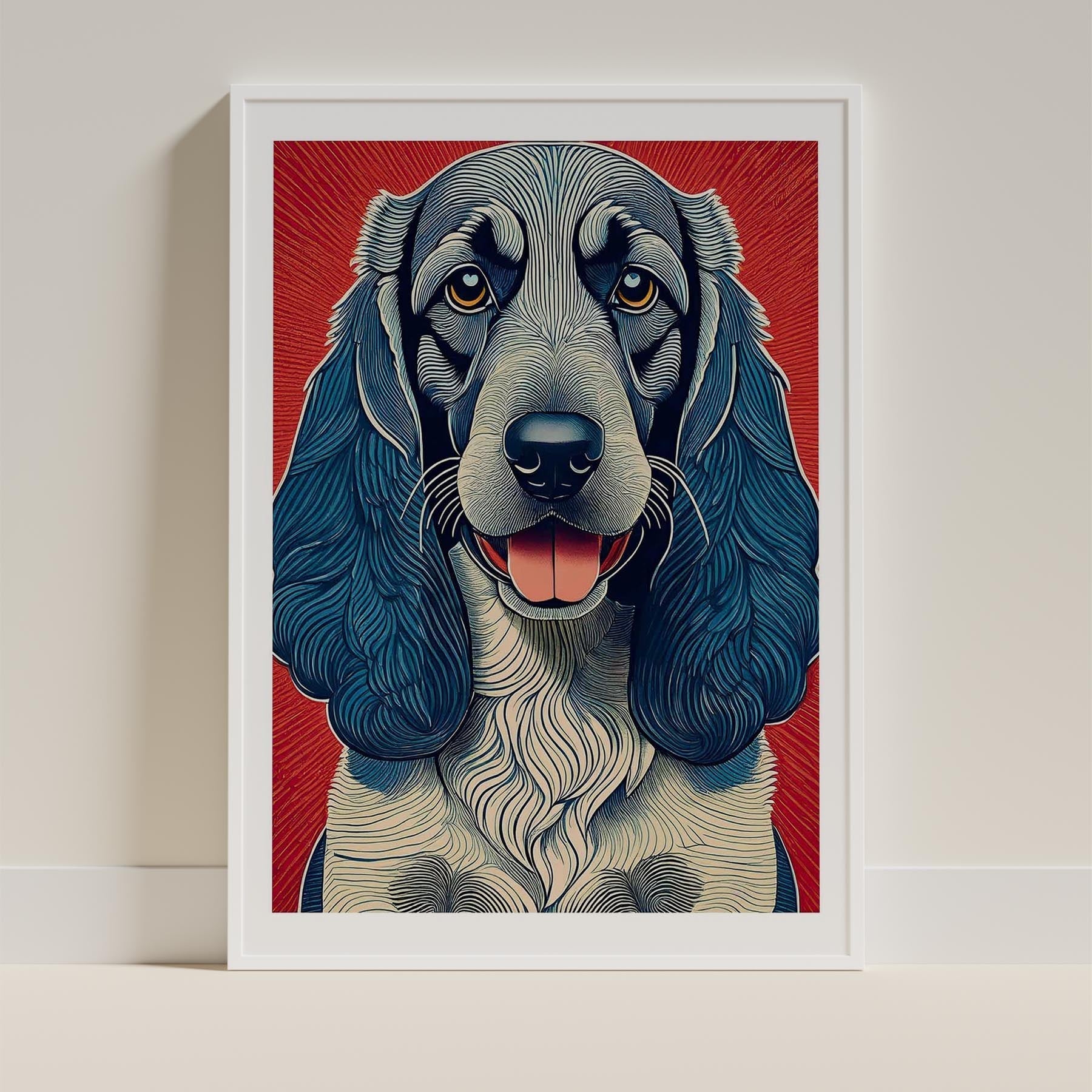 Bloodhound Hokusai Japanese Inspired Dog Series 1 image 9