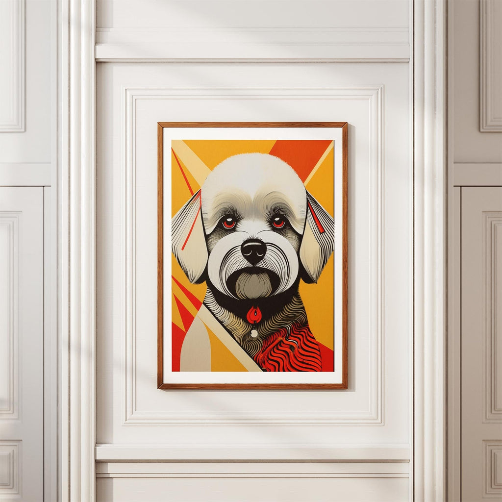 Bichon Frise Geometric Orange Series image 3