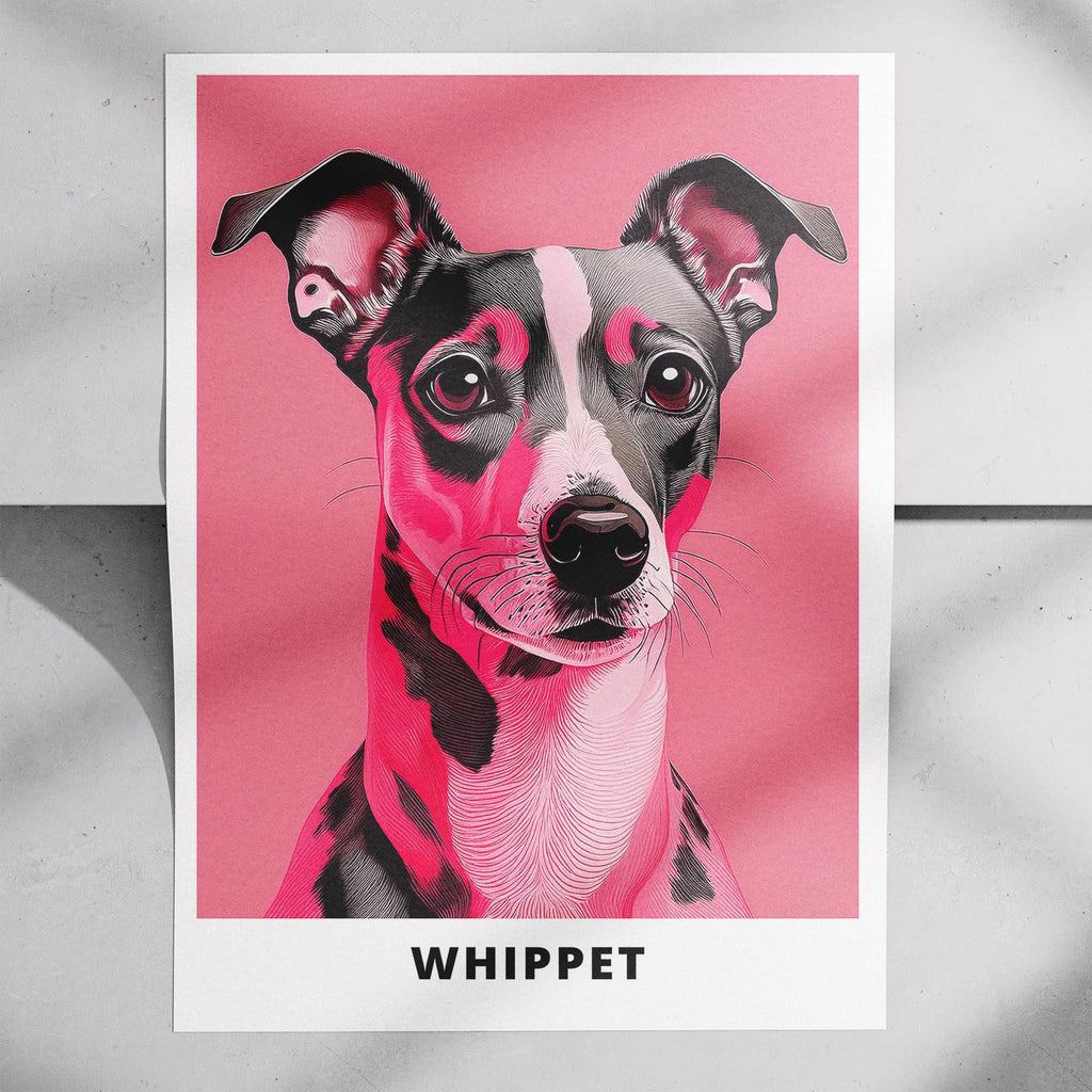 Whippet Pink and Black Dog Series 1 image 7