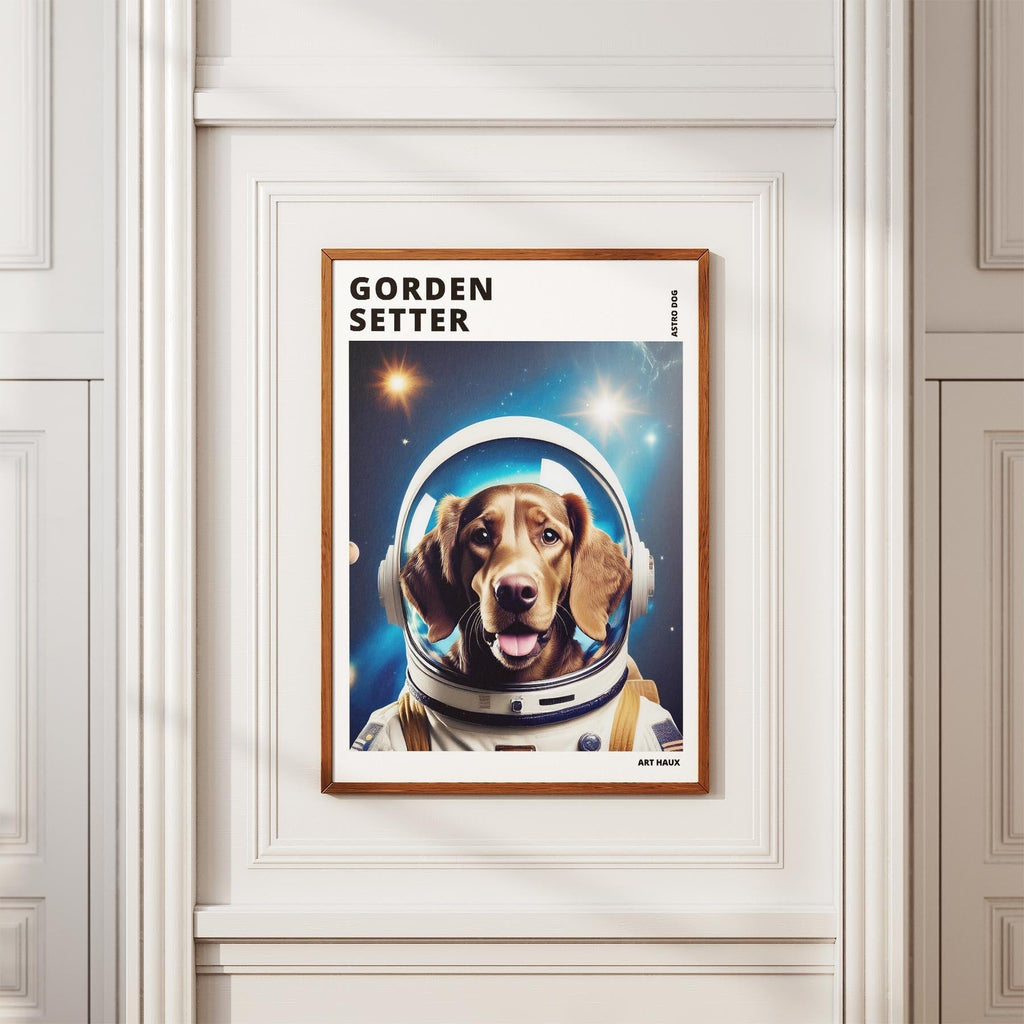Gordon Setter Astronaut Dog Series with Text Astro Dog image 3