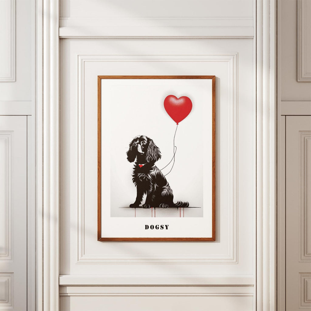 Cavalier Spaniel DOGSY Series inspired by the Art of Banksy with text Dogsy image 3