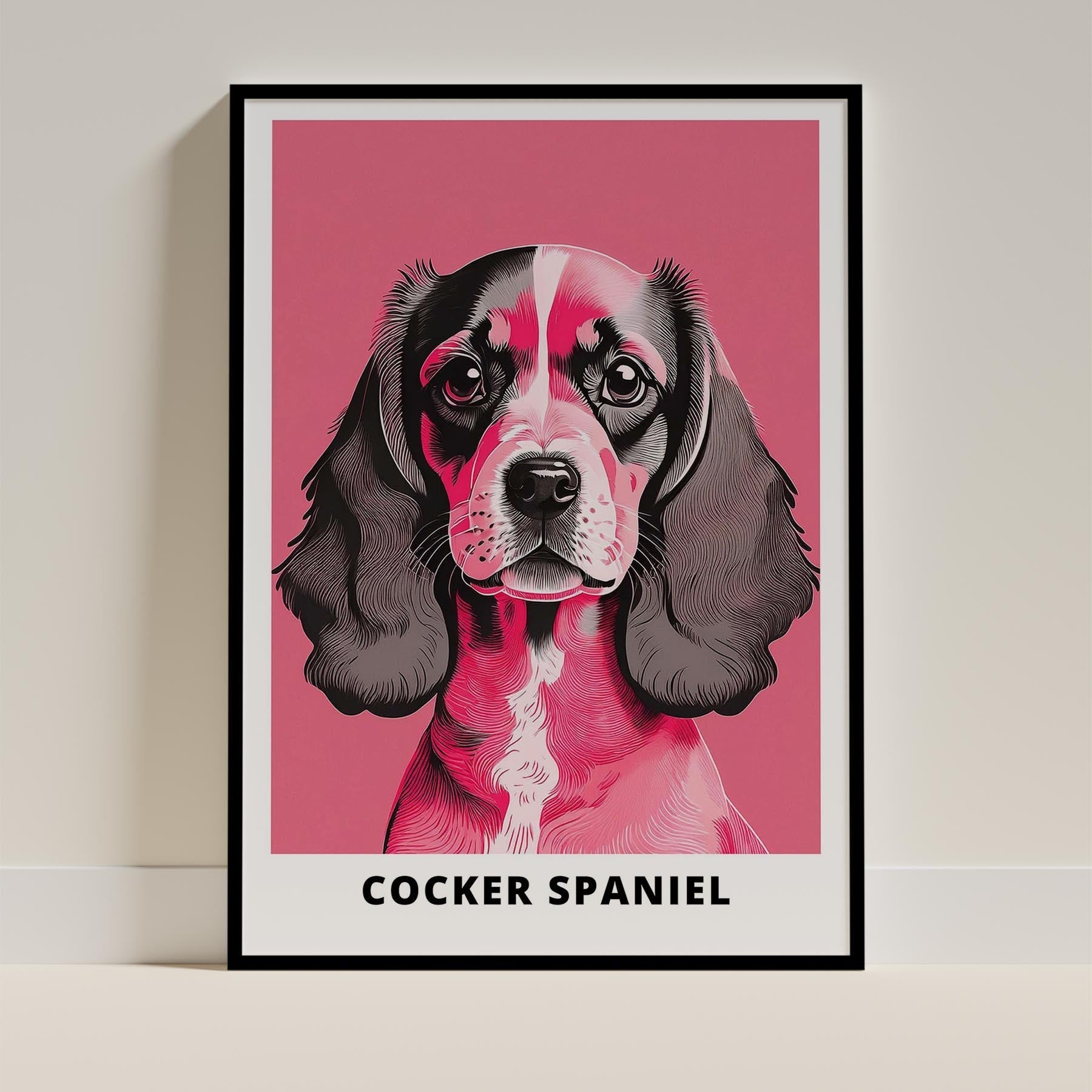 Cocker Spaniel Pink and Black Dog Series 1 image 0