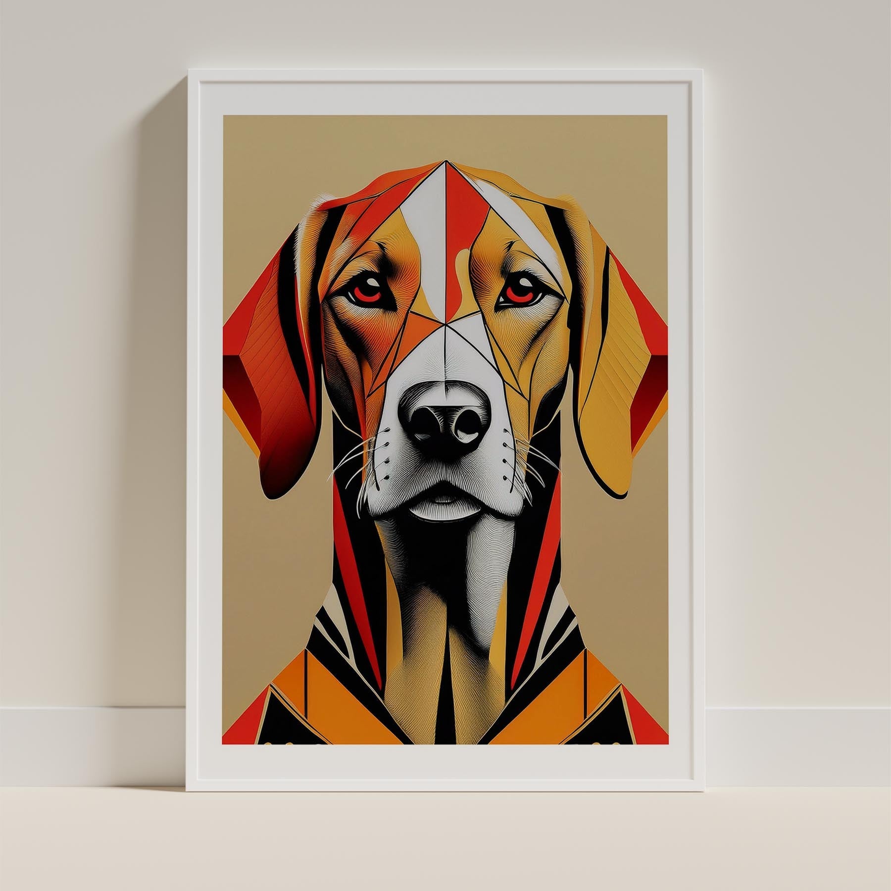 Hungarian Vizsla Geometric Orange Series image 9