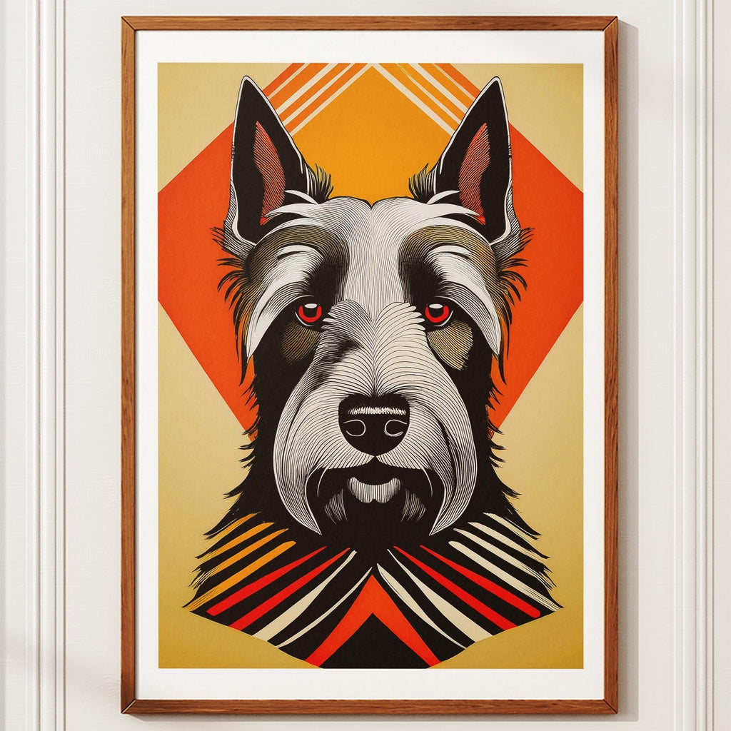 Scottish Terrier Geometric Orange Series image 10