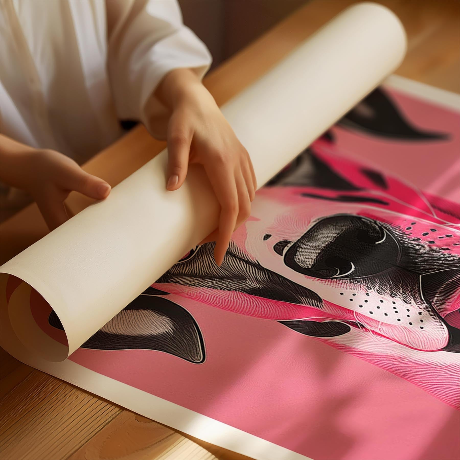 Great Dane Pink and Black Dog Series 3 image 1