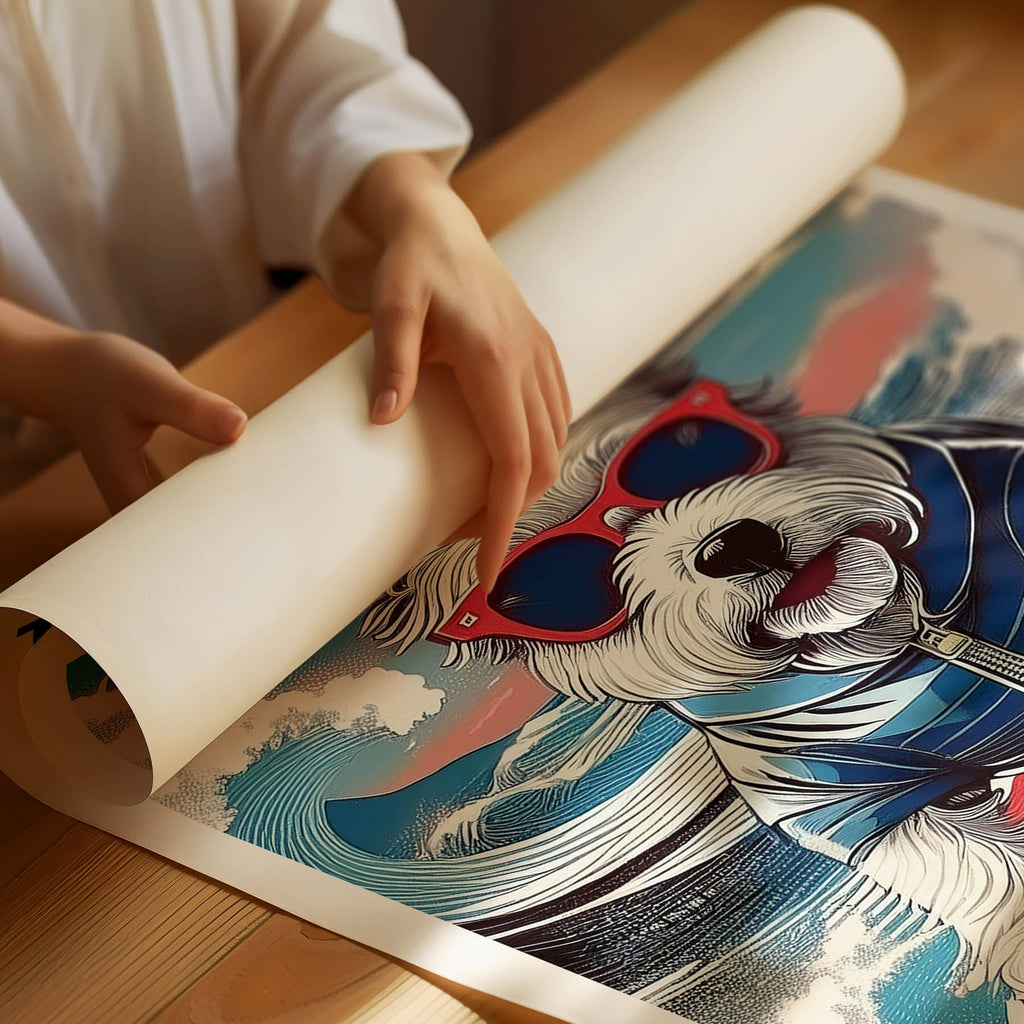 Fox Terrier Hokosai Surfer Dogs 1 image 3