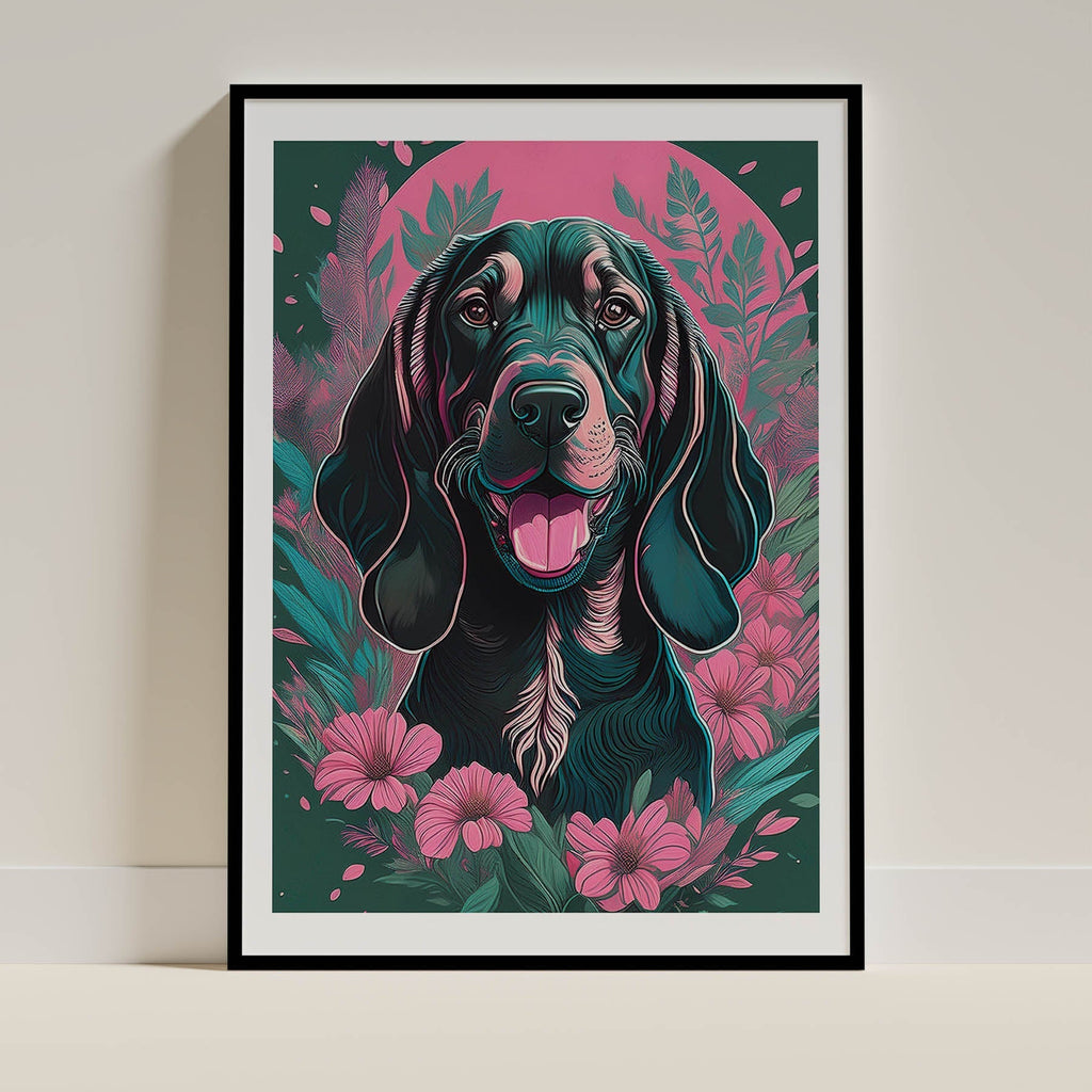 Bloodhound Flowery Dog image 0