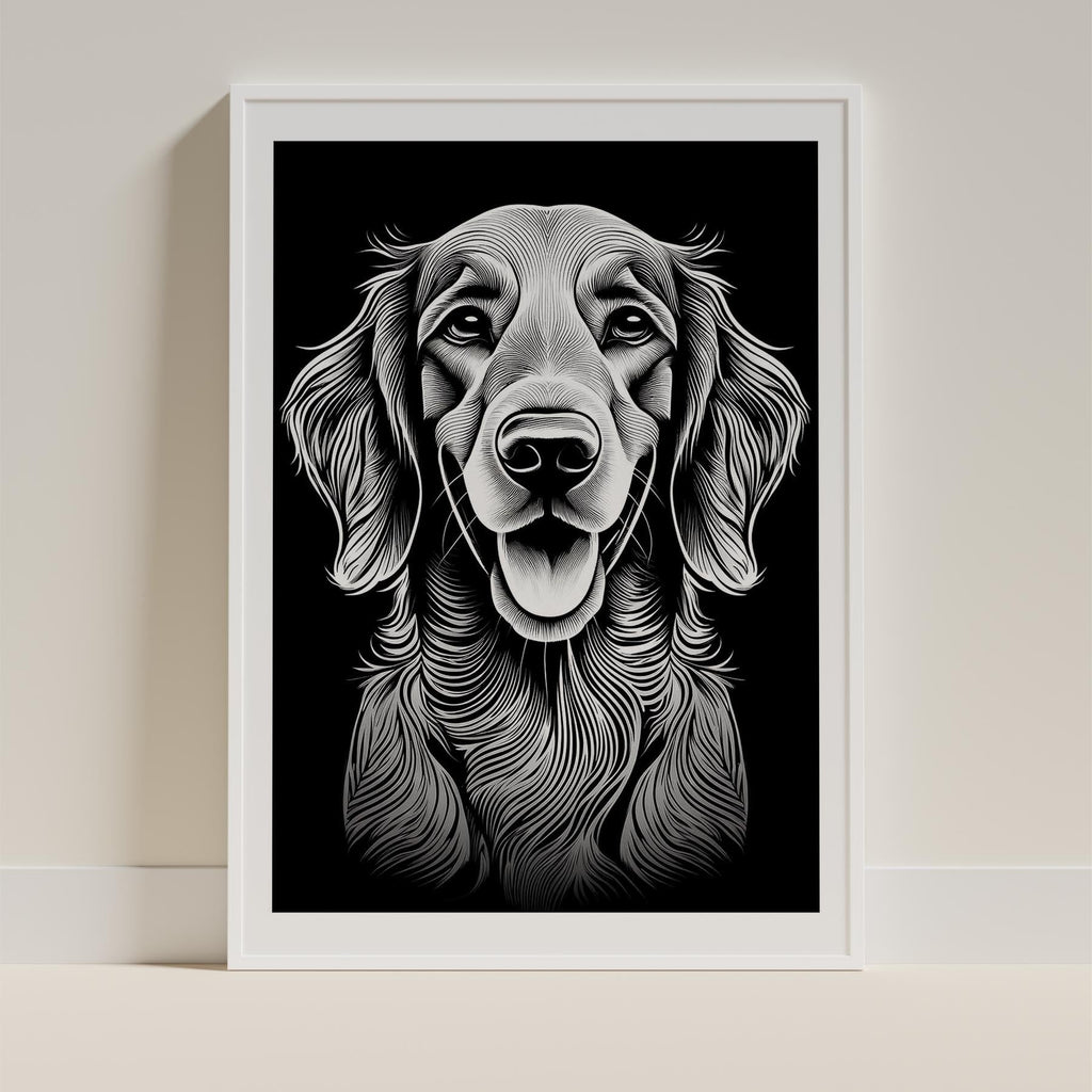 Irish Setter Line Dog Series in Black and White image 9