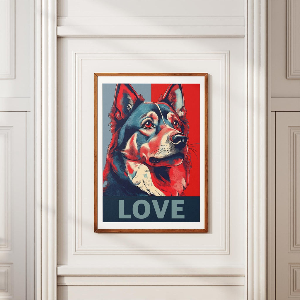 Finnish Lapphund LOVE Series Inspired by the Obama Poster image 3