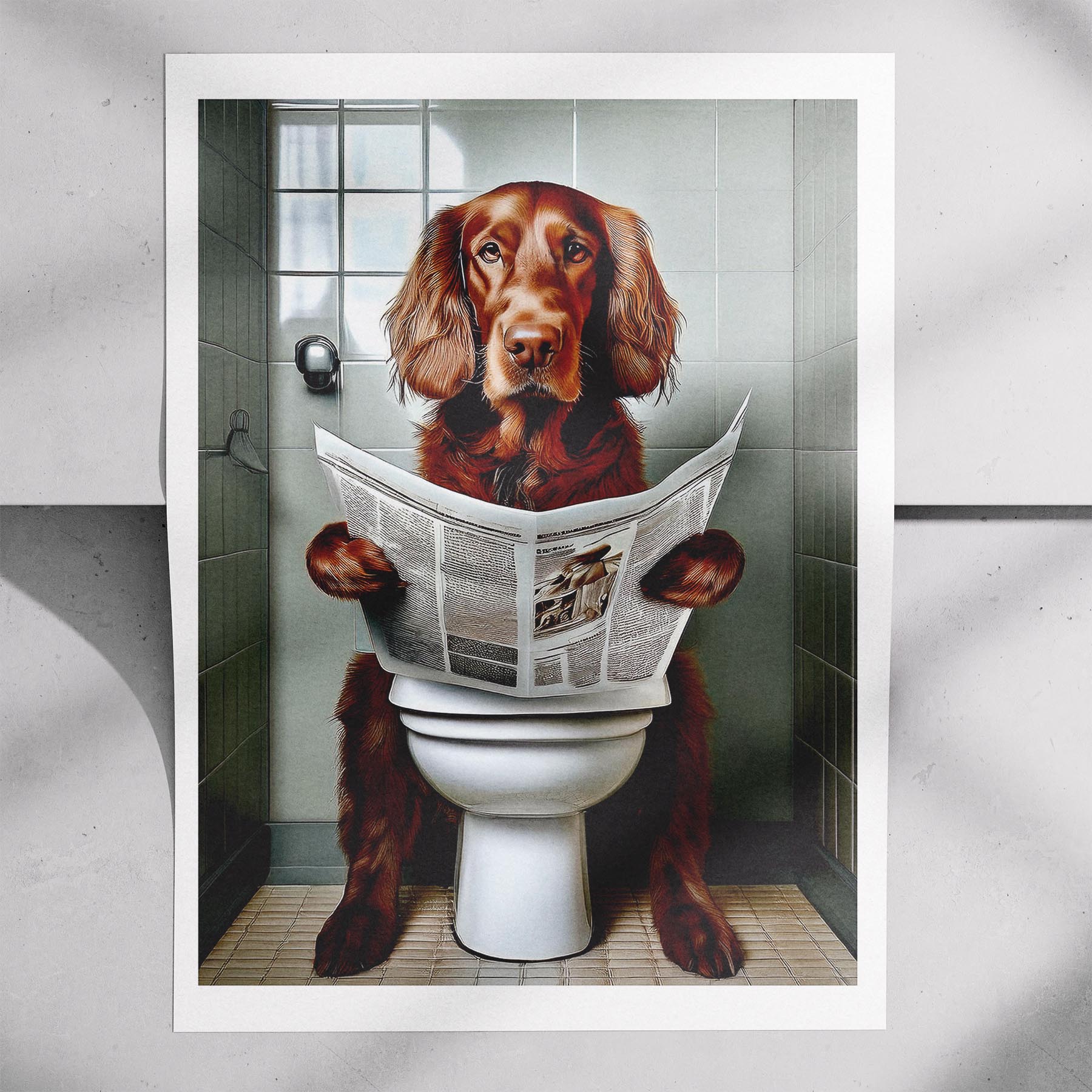 Irish Setter Toilet Humour Dog Series image 7