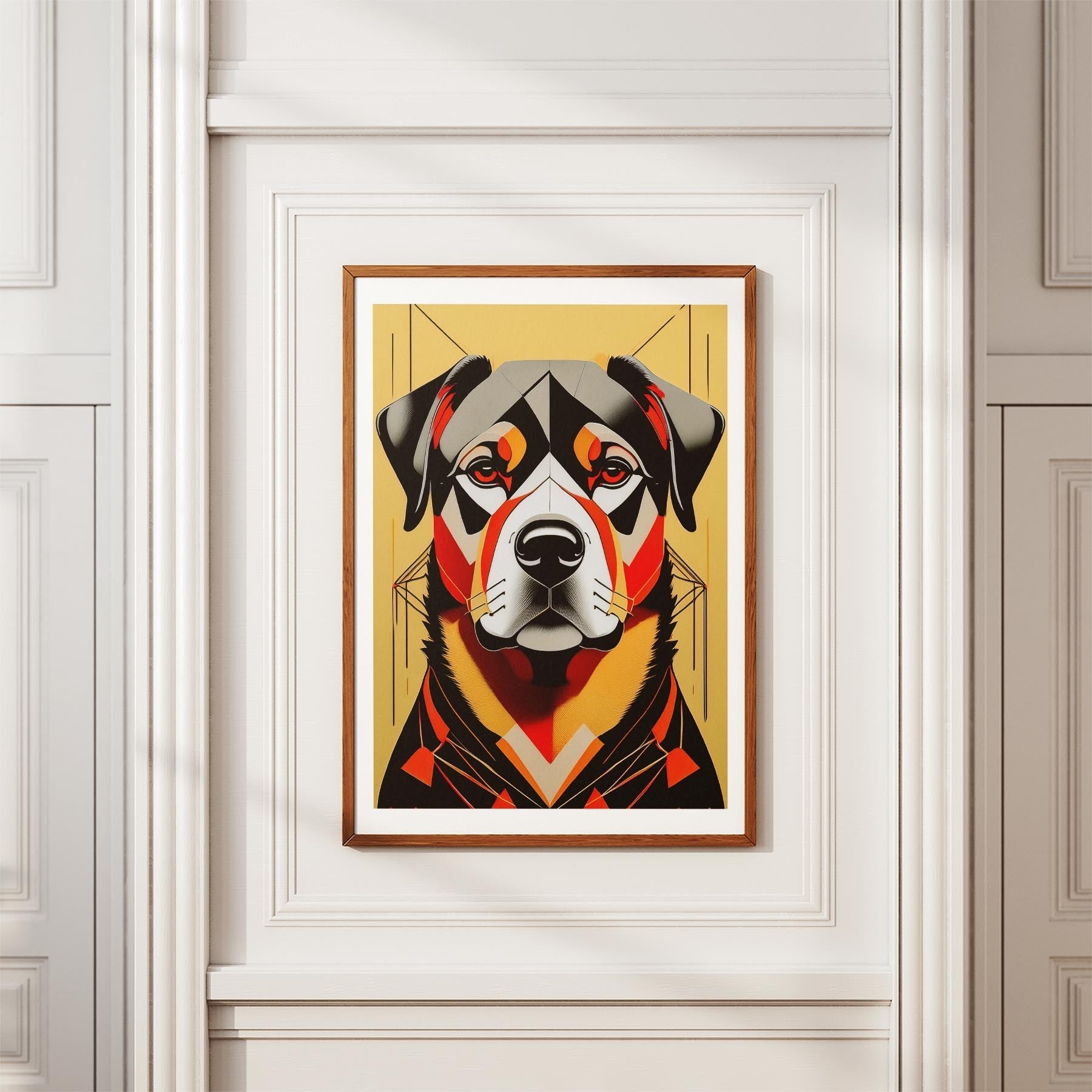 Rottweiler Geometric Orange Series image 3