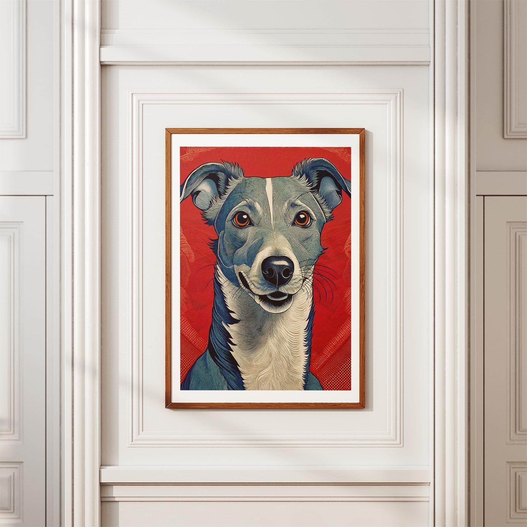 Whippet Hokusai Japanese Inspired Dog Series 1 image 3
