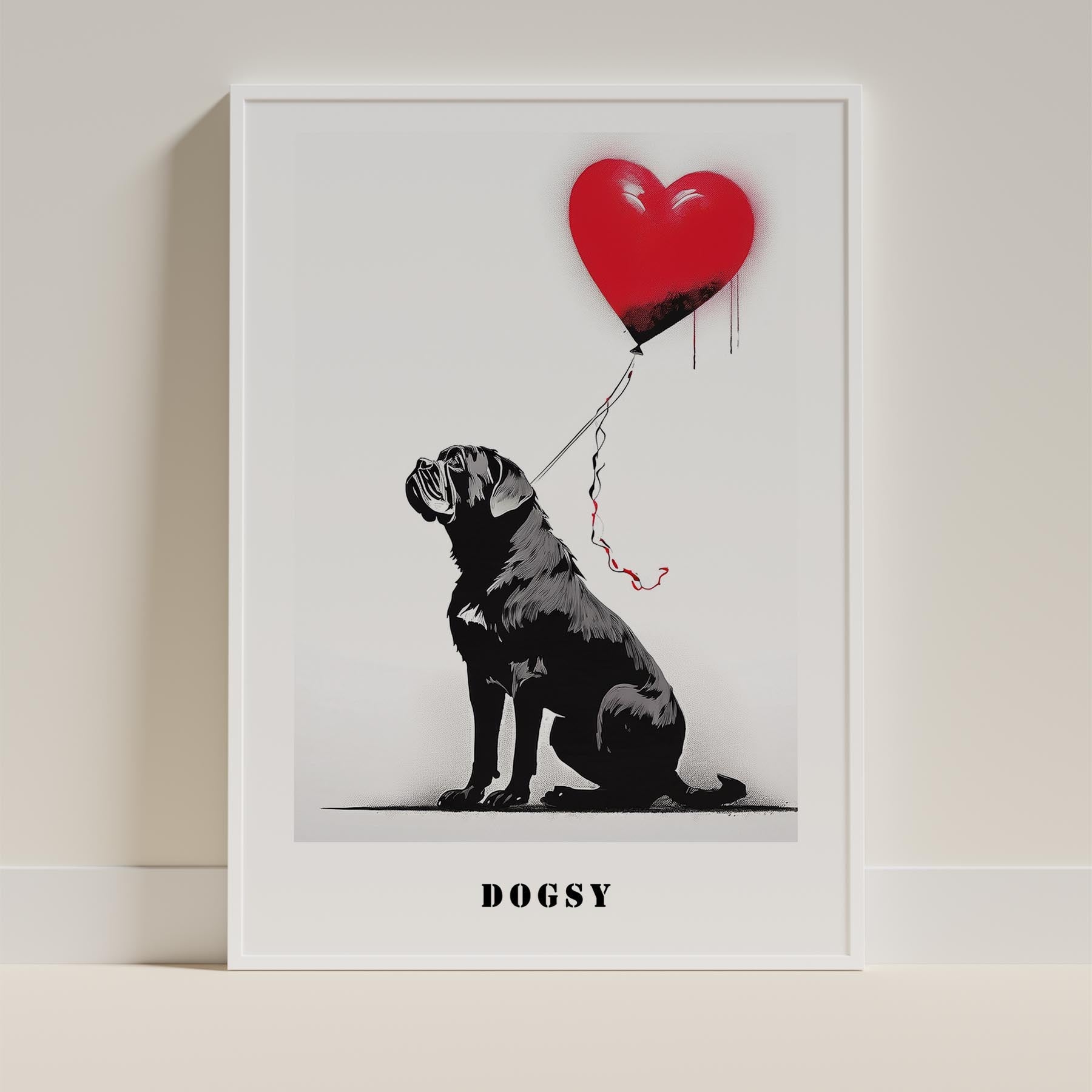 Mastiff DOGSY Series inspired by the Art of Banksy with text Dogsy image 9