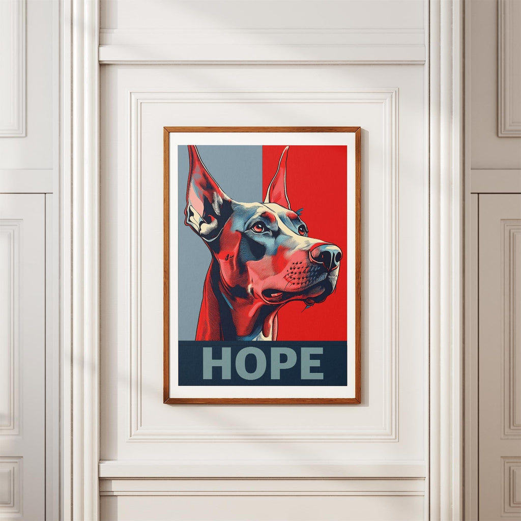 Doberman HOPE Series Inspired by the Obama Poster image 3