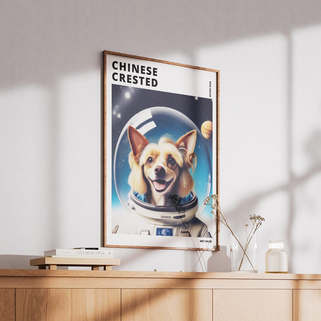 Chinese Crested Astronaut Dog Series with Text Astro Dog image 5
