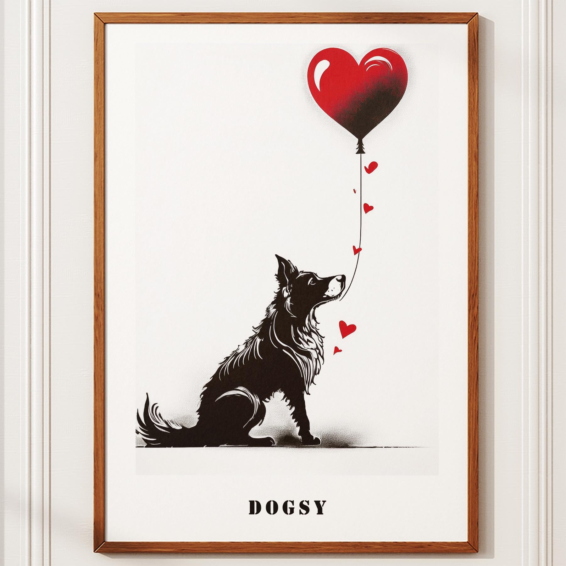 Border Collie DOGSY Series inspired by the Art of Banksy with text Dogsy image 10
