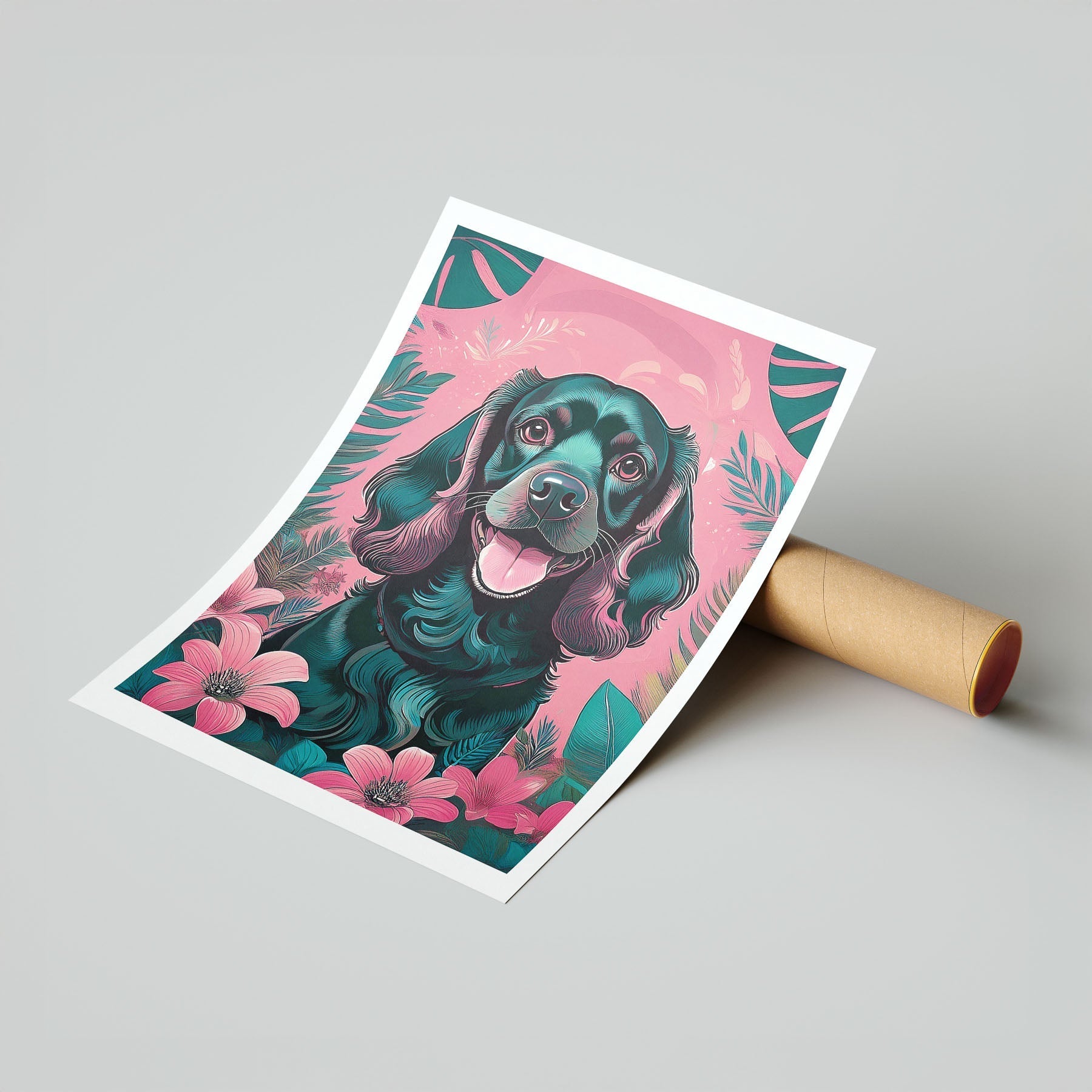 Cocker Spaniel Flowery Dog image 7