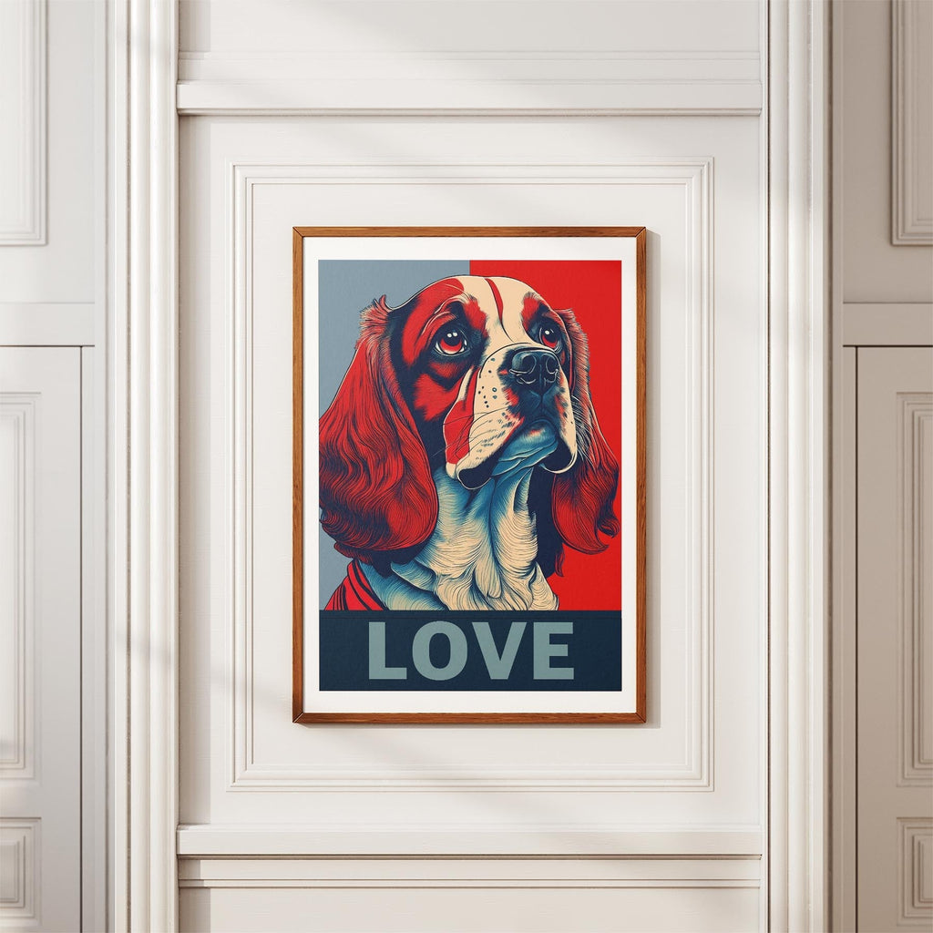 Cavalier Spaniel LOVE Series Inspired by the Obama Poster image 3