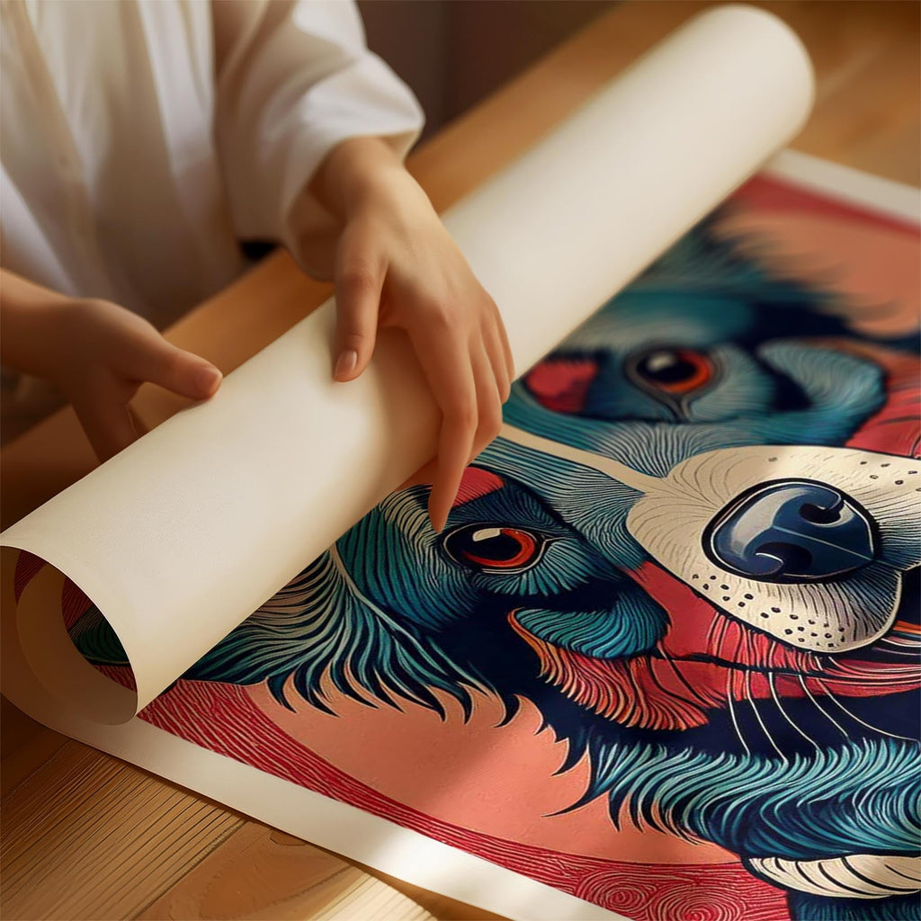 Border Collie Hokusai Japanese Inspired Dog Series image 1