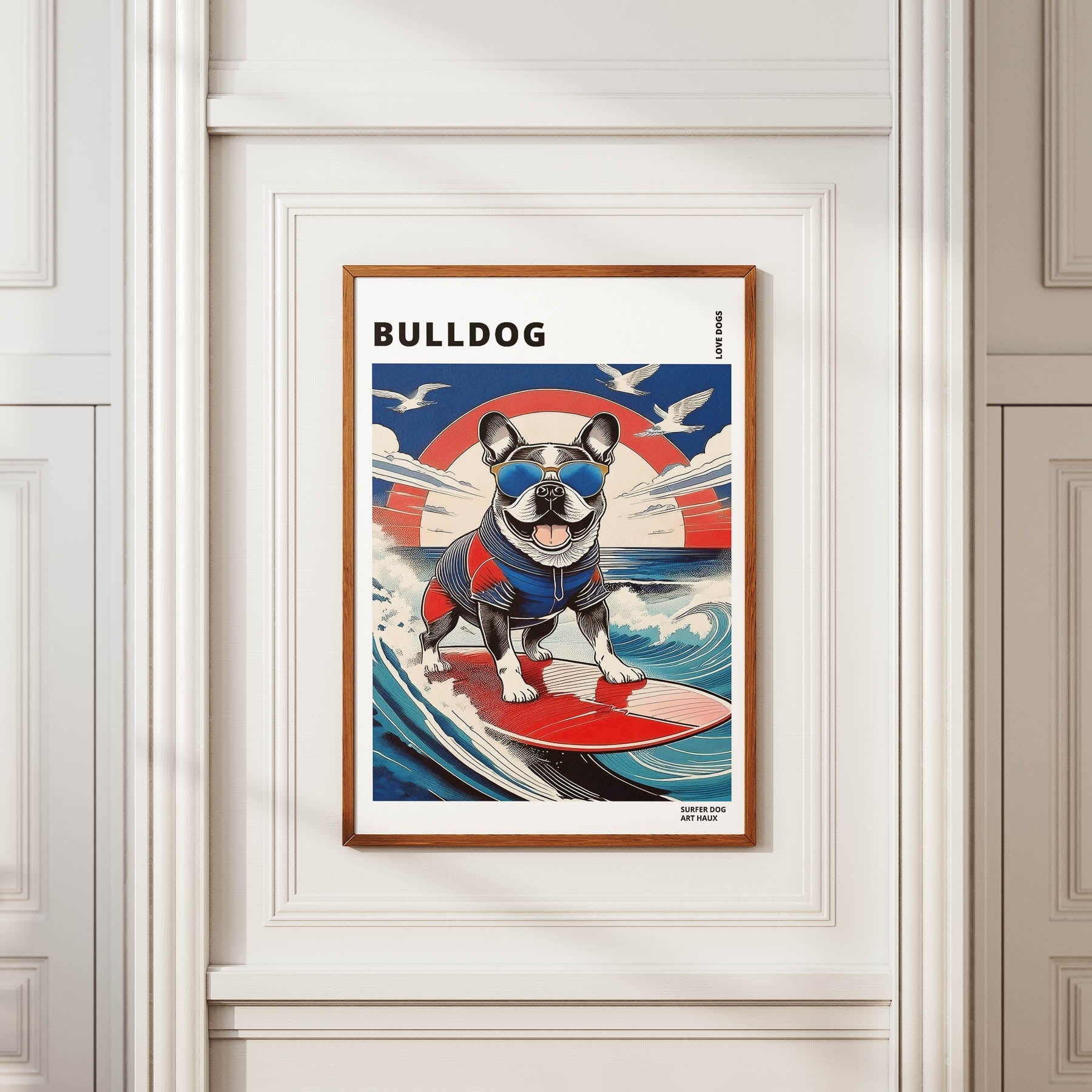 Bulldog Hokosai Surfer Dogs 1 image 2