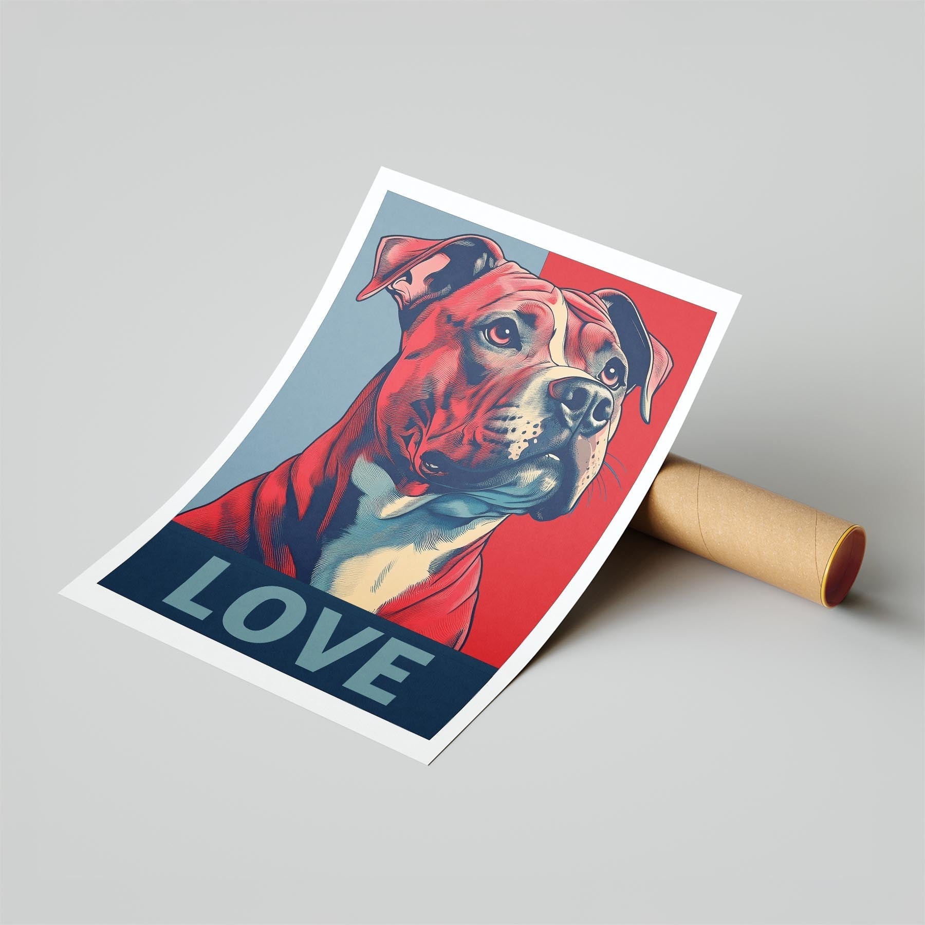American Pitbull Terrier LOVE Series Inspired by the Obama Poster image 6