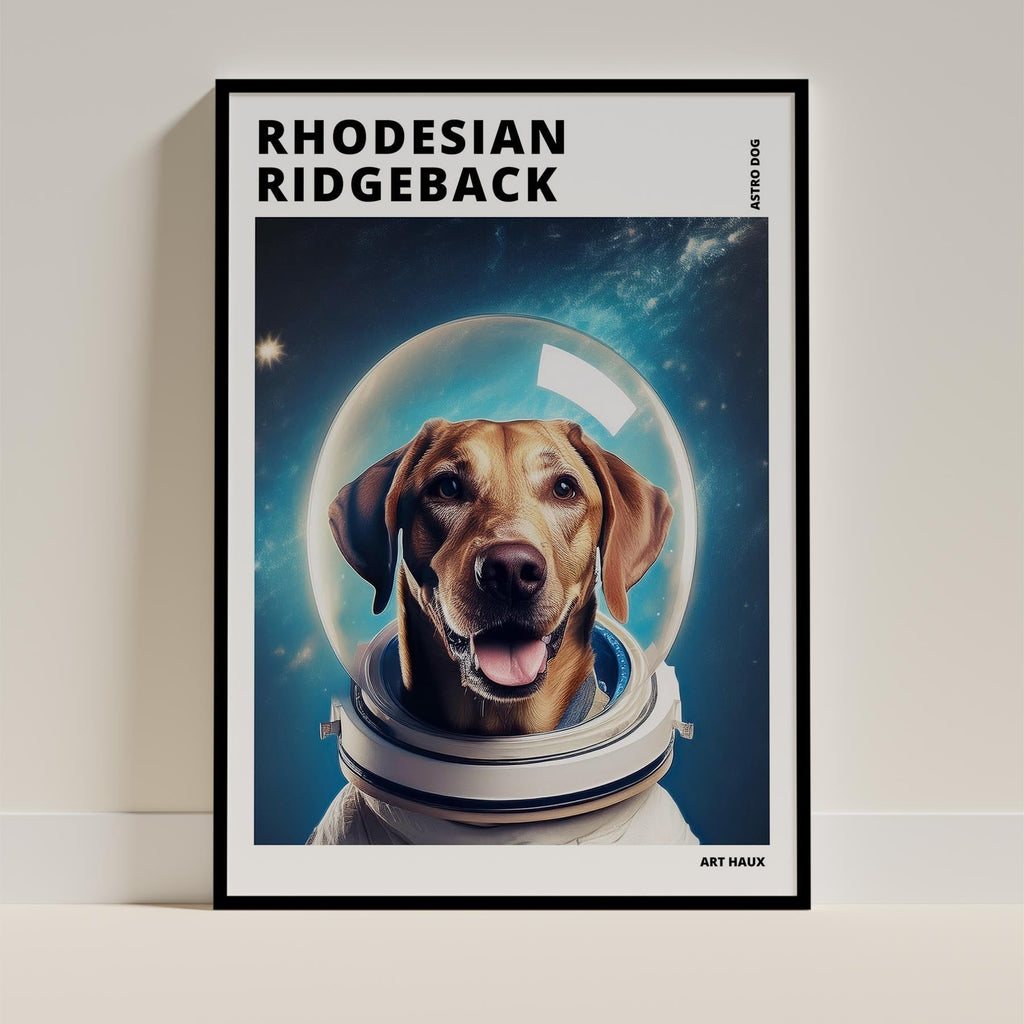 Rhoedesian Ridgeback Astronaut Dog Series with Text Astro Dog image 11