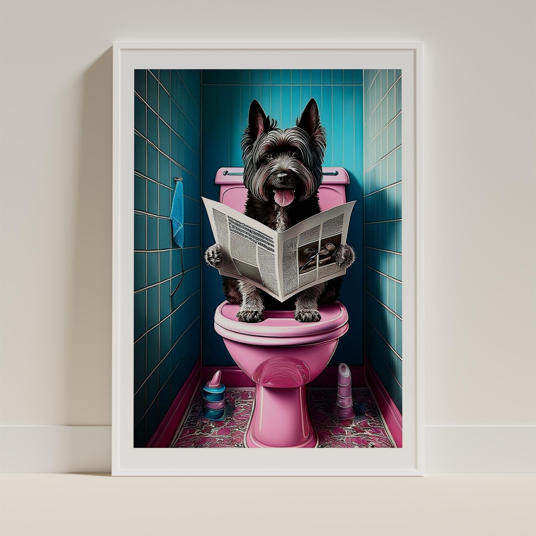 Smithfield Sheepdog Toilet Dogs PInk and Turquise image 9