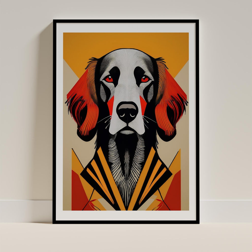 Gordon Setter Geometric Orange Series image 0