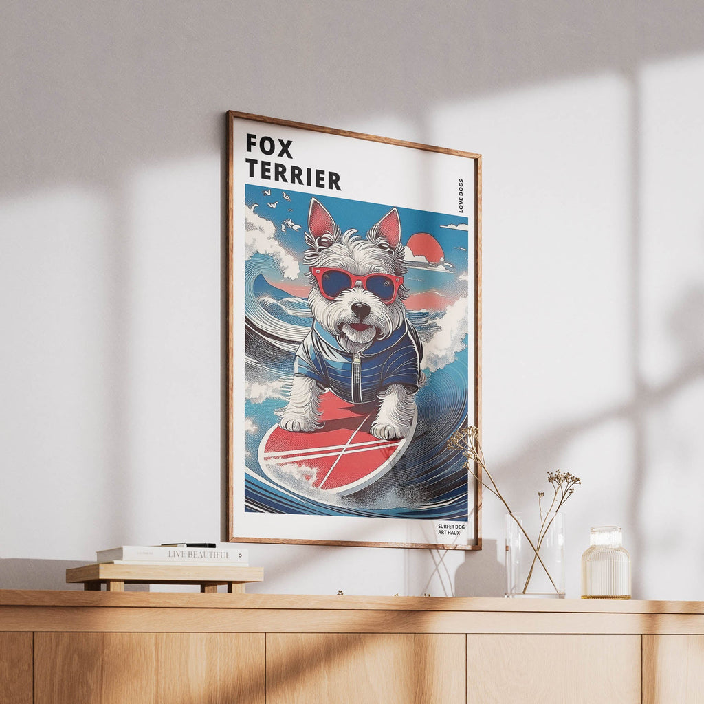 Fox Terrier Hokosai Surfer Dogs 1 image 6