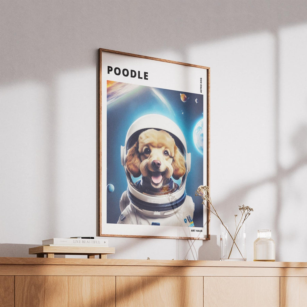 Poodle Astronaut Dog Series with Text Astro Dog image 5