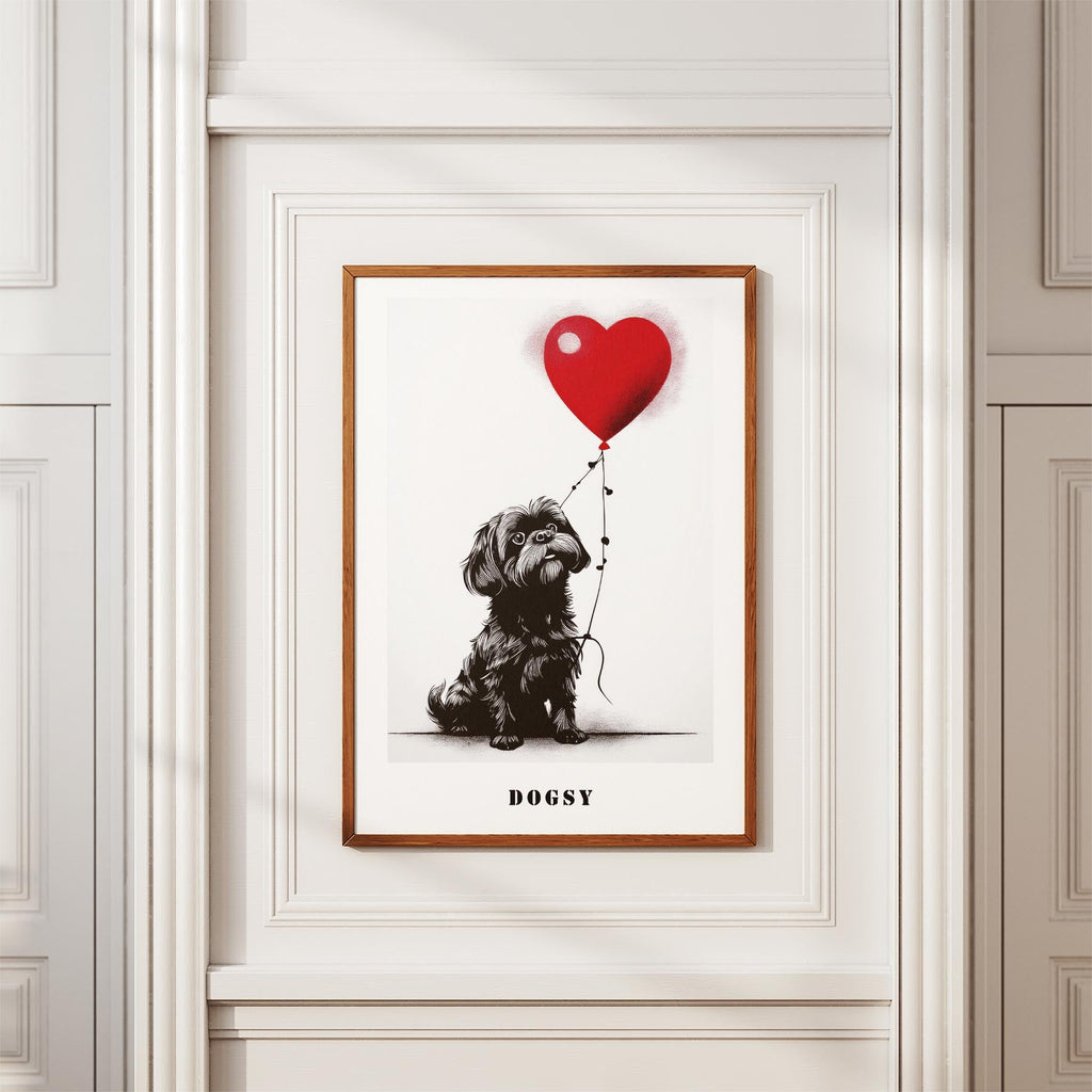 Shih Tzu DOGSY Series inspired by the Art of Banksy with text Dogsy image 3