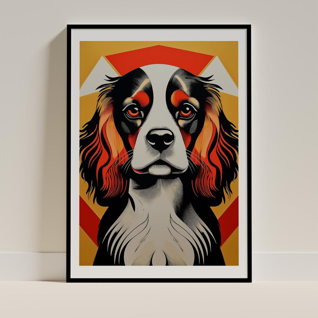 Cavalier Spaniel Geometric Orange Series image 0
