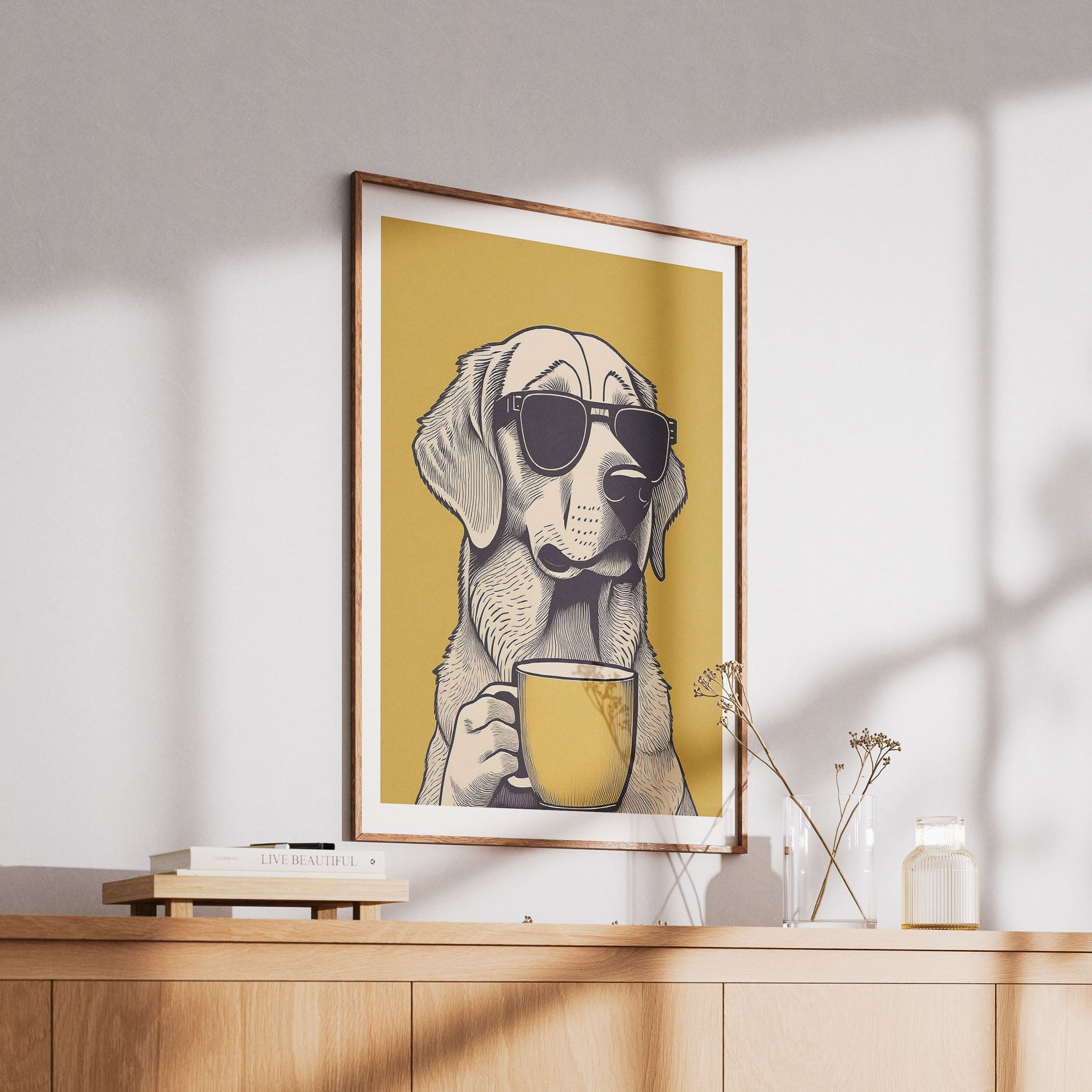 Golden Retriever Chillin Coffee Dog image 6
