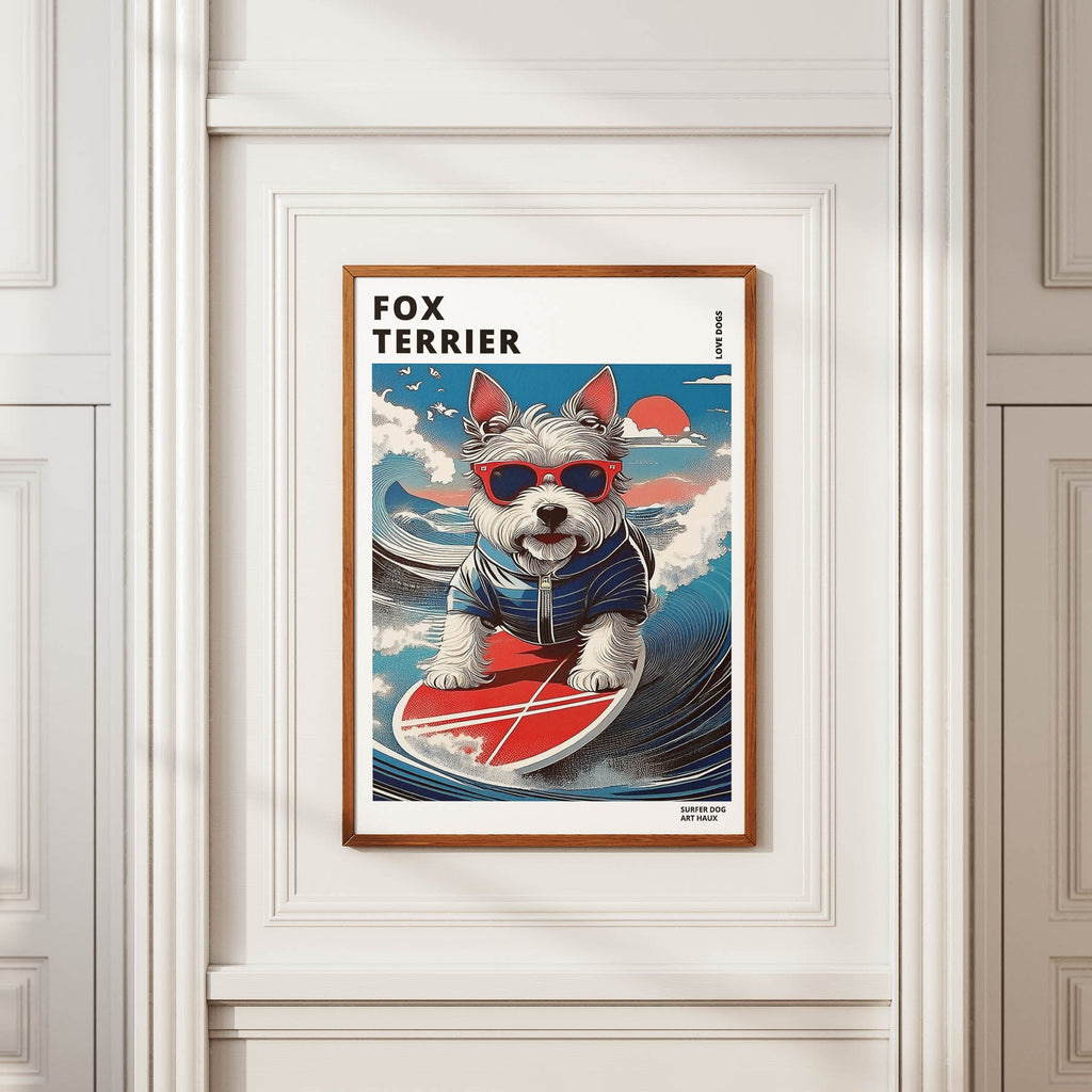 Fox Terrier Hokosai Surfer Dogs 1 image 2