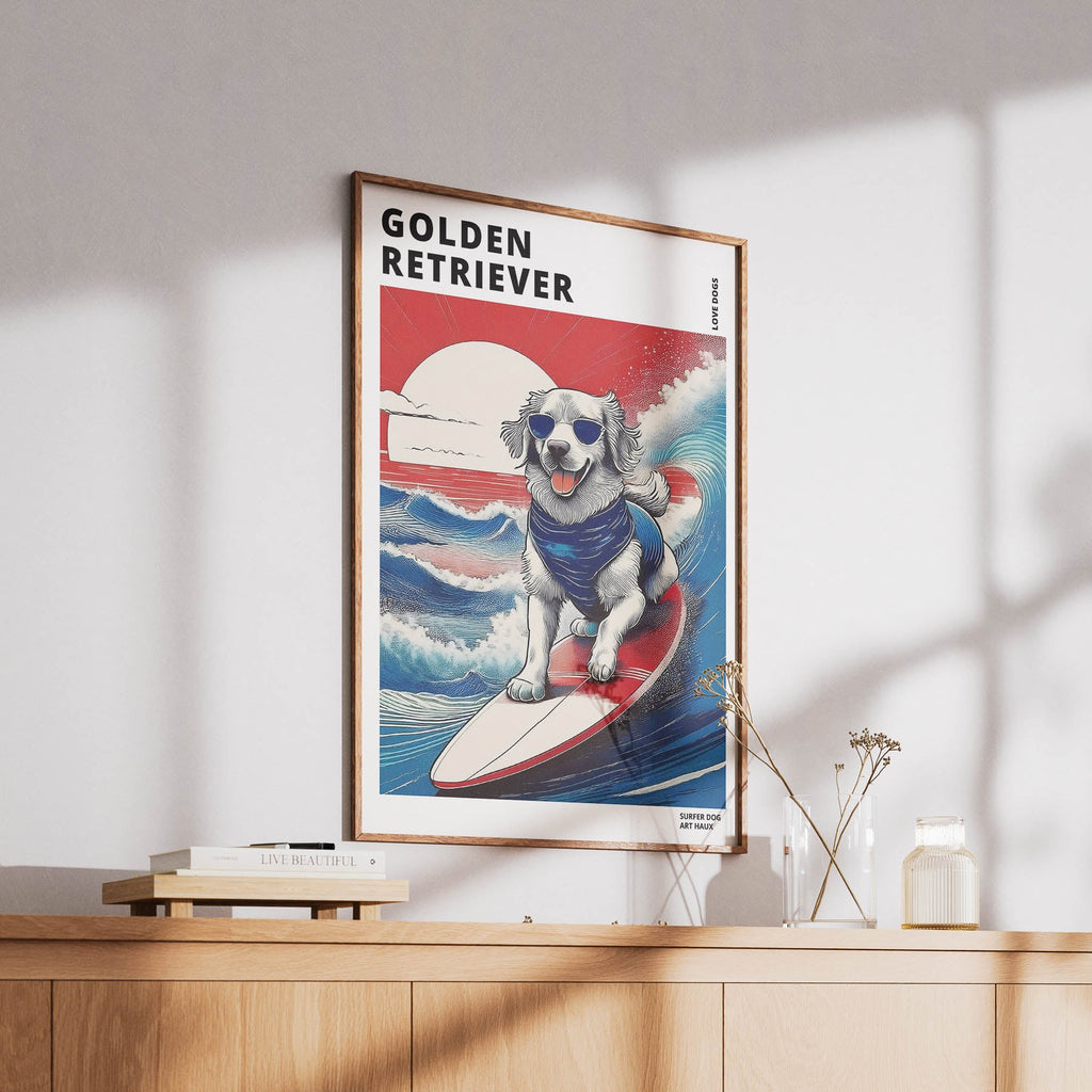 Golden Retriever Hokosai Surfer Dogs 1 image 6