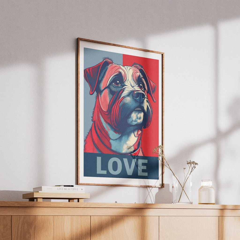 Border Terrier LOVE Series Inspired by the Obama Poster image 5