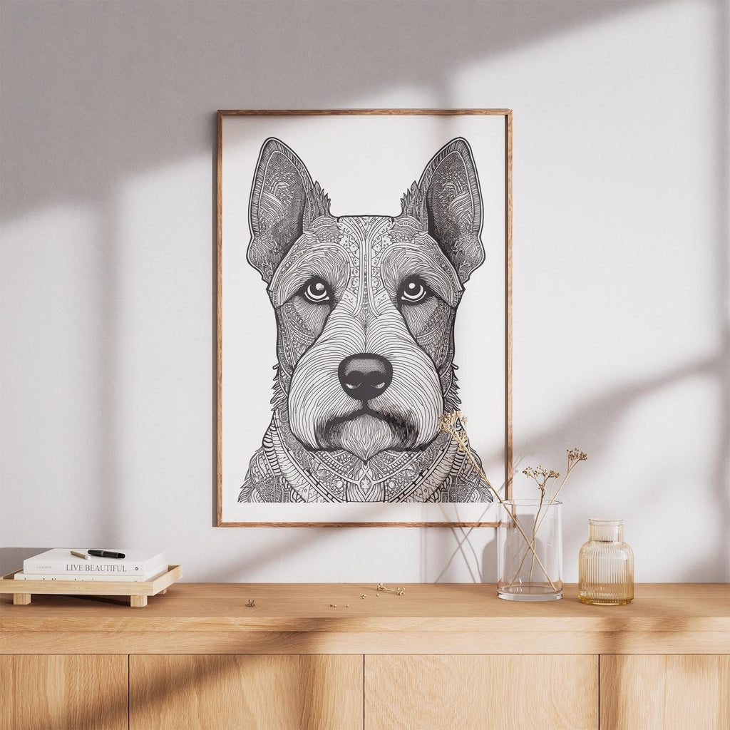 Scottish Terrier Mandala Black and White Dog Series image 8